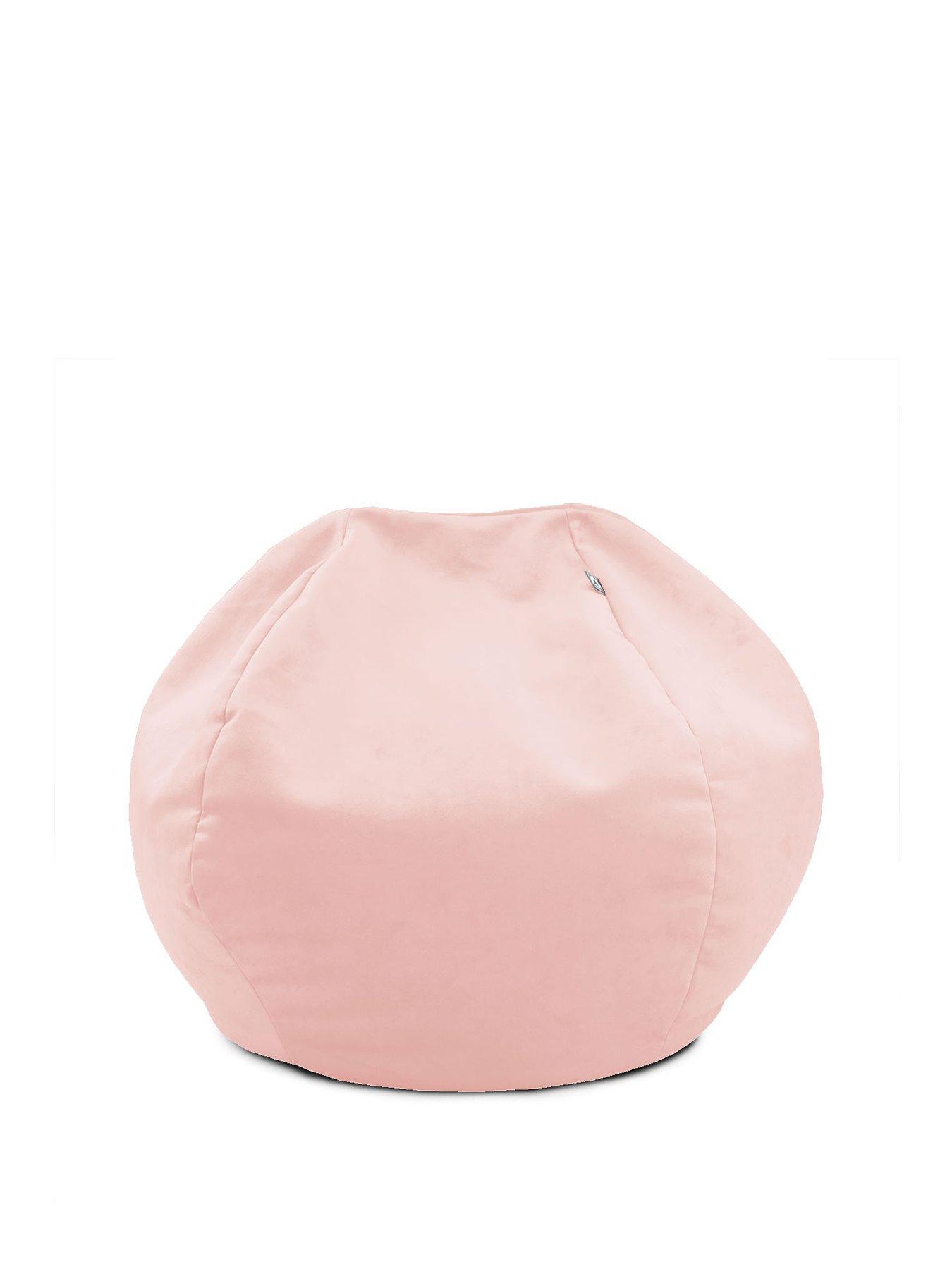 rucomfy-mini-slouch-bean-bag-velvet-pinkstillFront