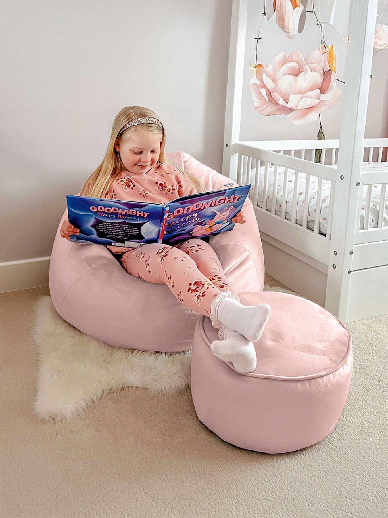 rucomfy-mini-slouch-bean-bag-velvet-pinkback