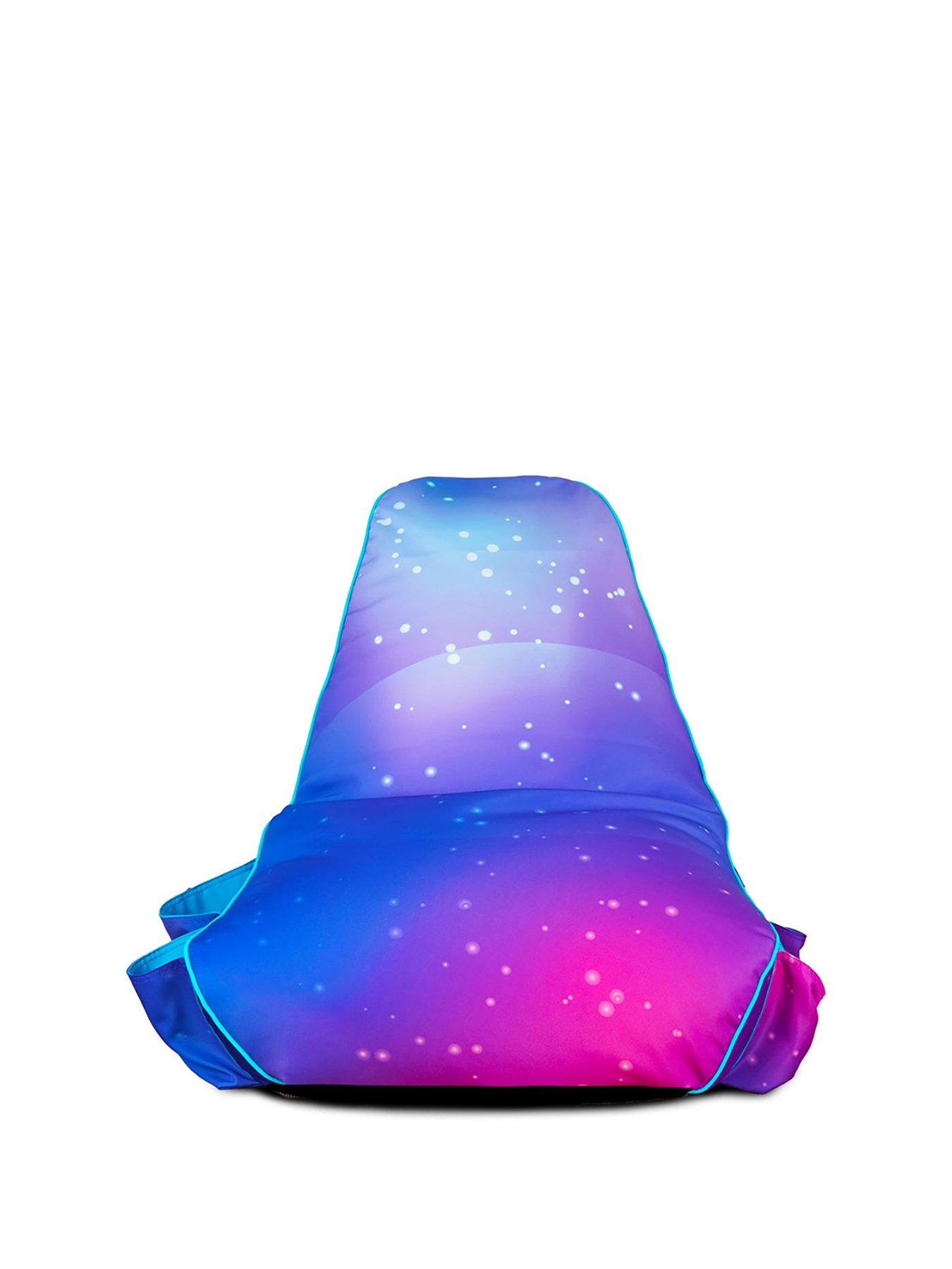 Image 1 of 5 of rucomfy rugame Kids Gaming Bean Bag Chair - Purple Galaxy