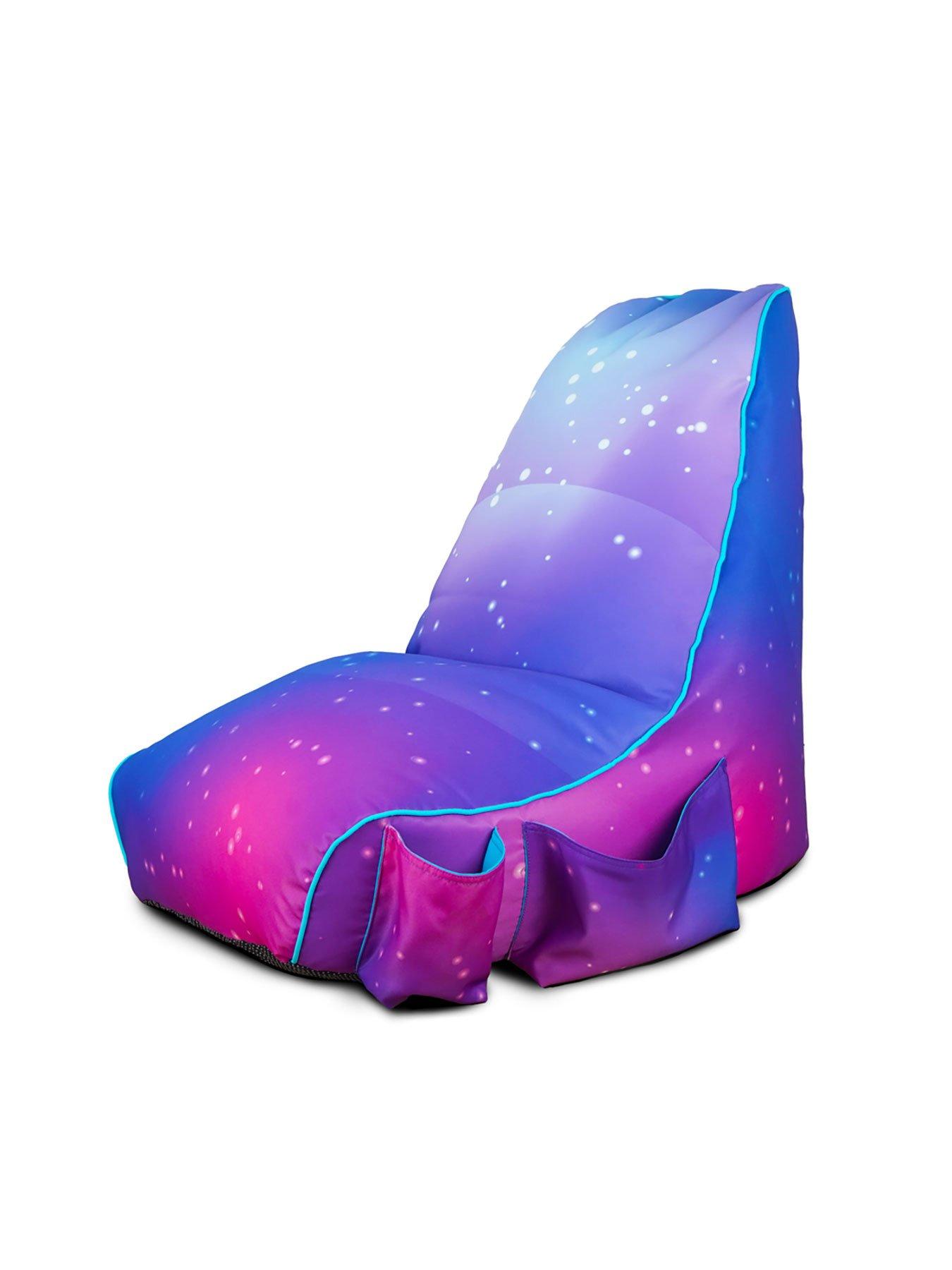 Image 2 of 5 of rucomfy rugame Kids Gaming Bean Bag Chair - Purple Galaxy