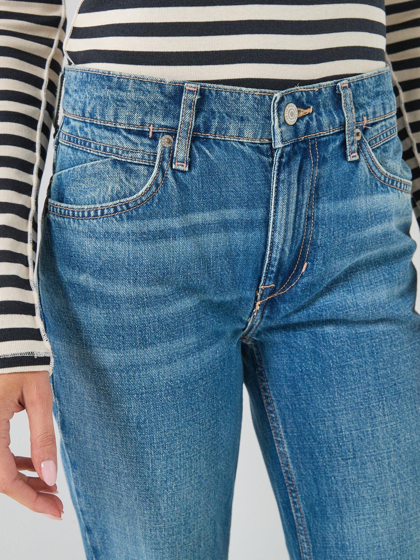 Image 4 of 6 of FREE PEOPLE West Coast Relaxed Flare Jeans - Blue