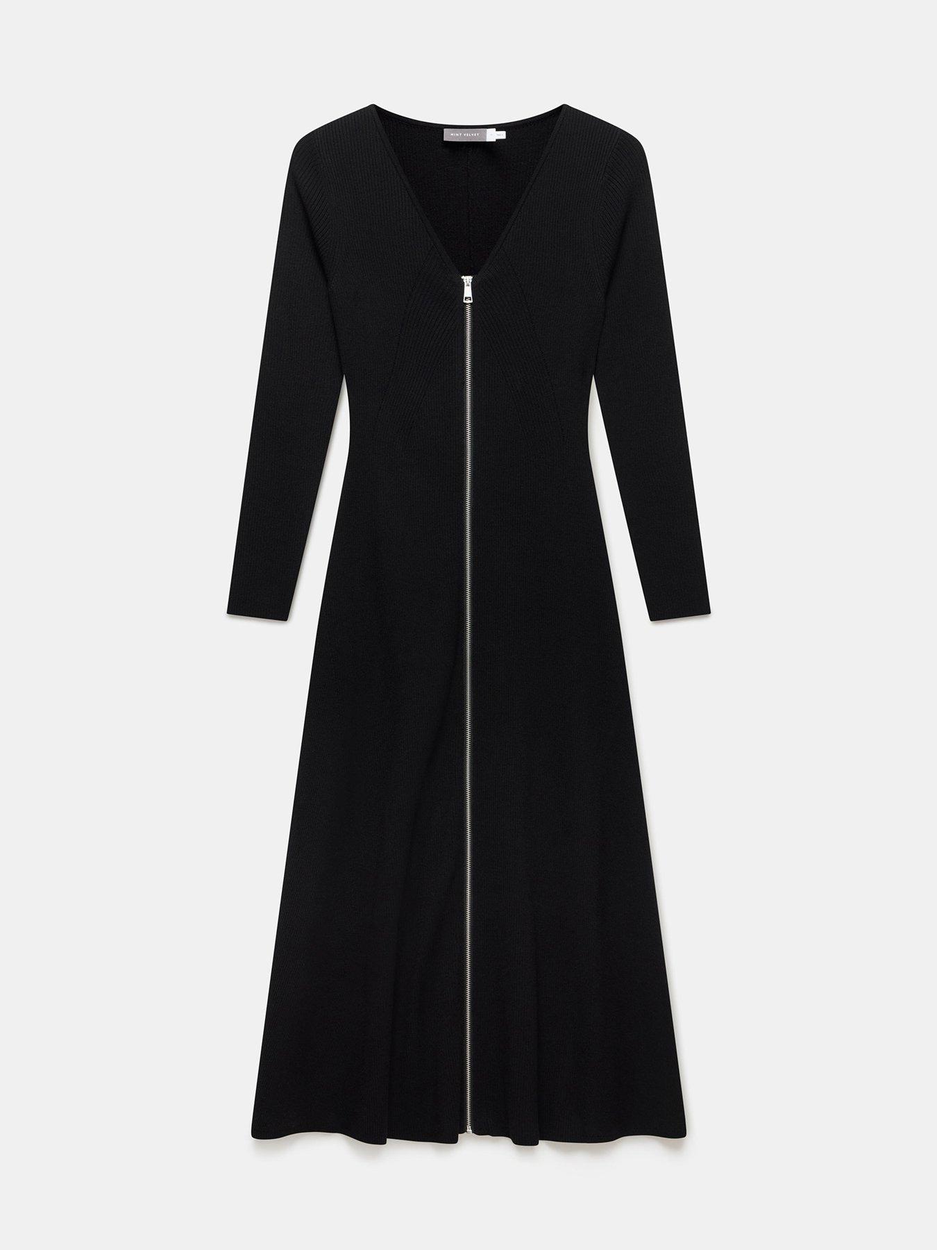 mint-velvet-zip-front-knit-dress-blackdetail