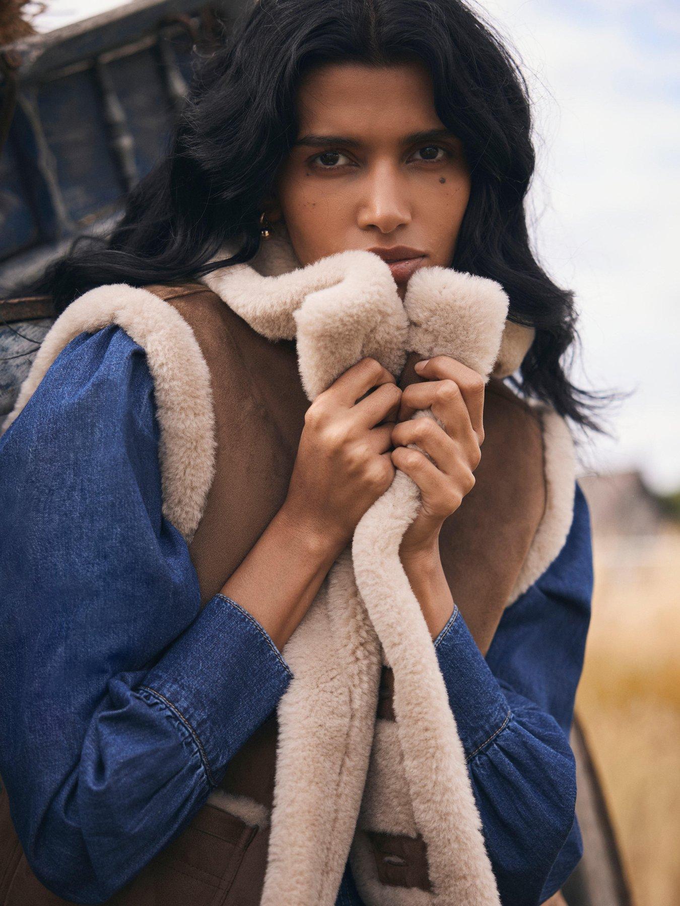 mint-velvet-tan-bonded-gilet-brownback