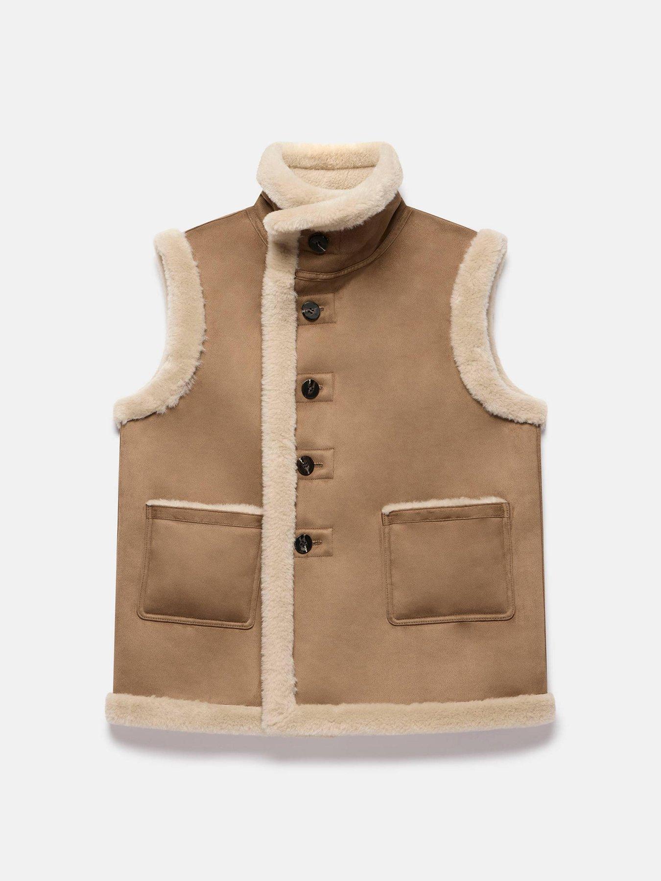 mint-velvet-tan-bonded-gilet-browndetail