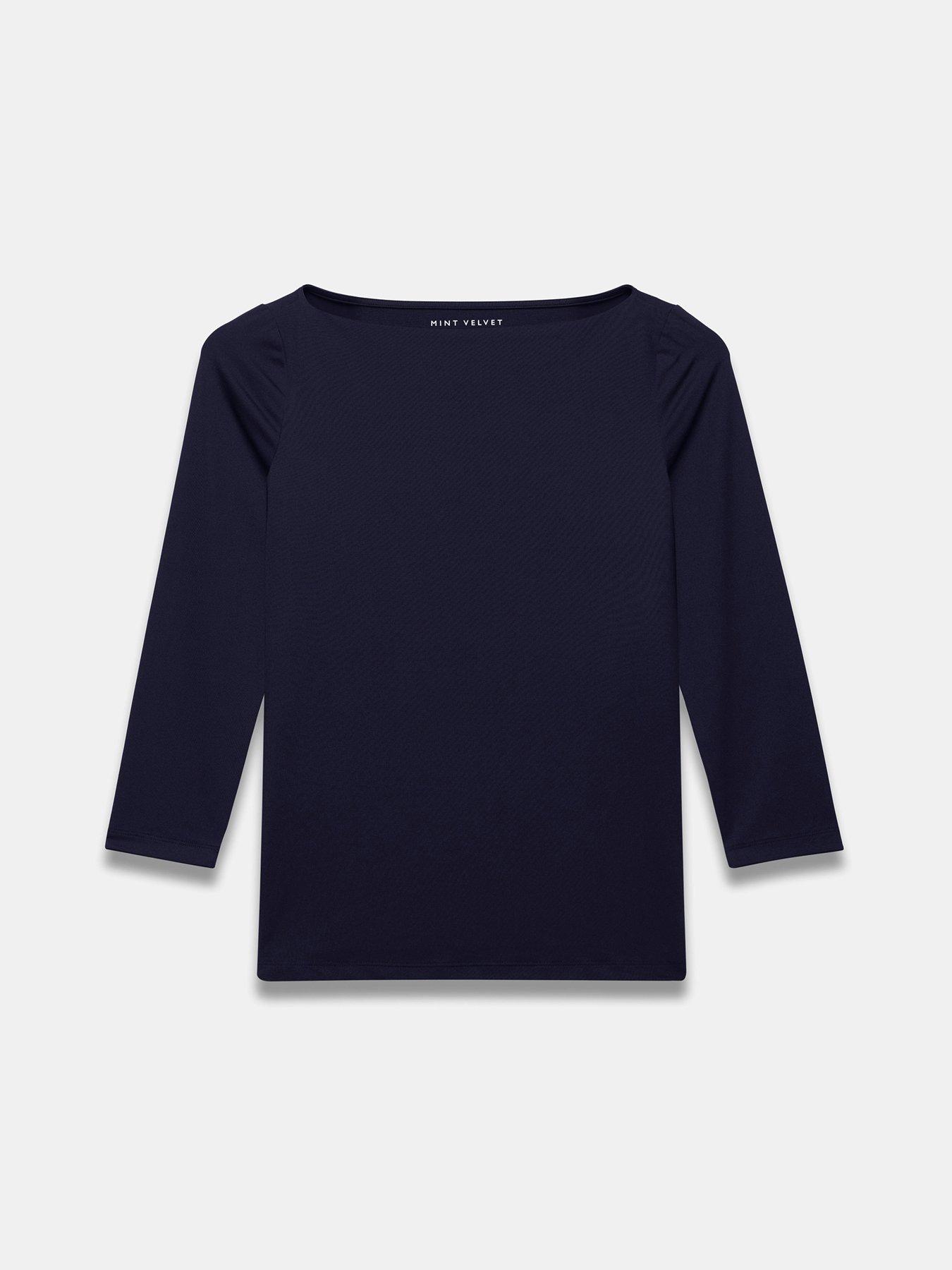 mint-velvet-navy-wide-neck-layering-top-bluedetail