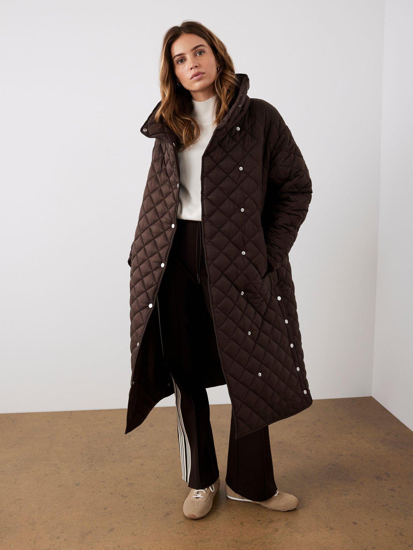 mint-velvet-funnel-neck-coat-brownstillFront