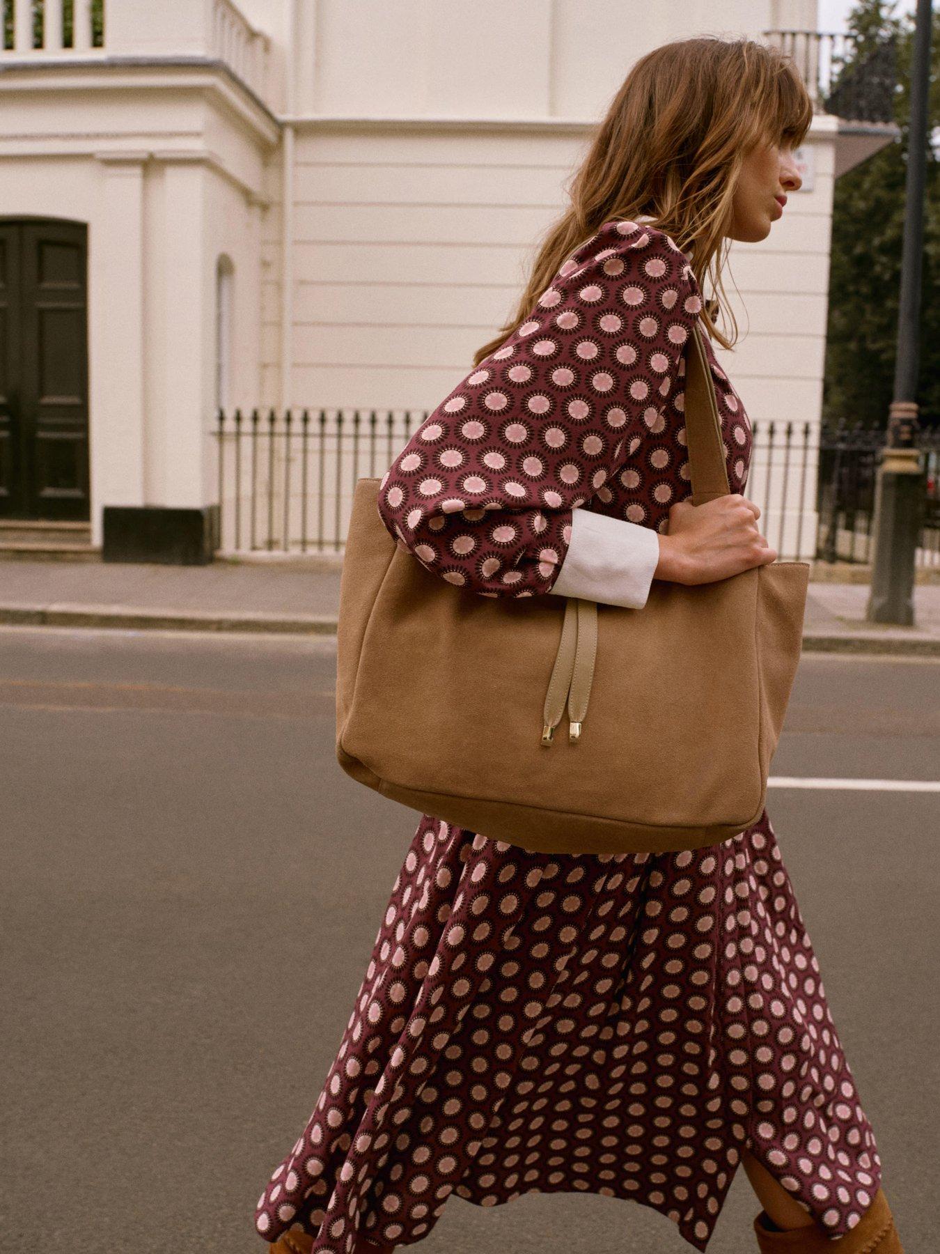 Image 2 of 6 of Mint Velvet Burgundy Star Print Midi Dress - Red