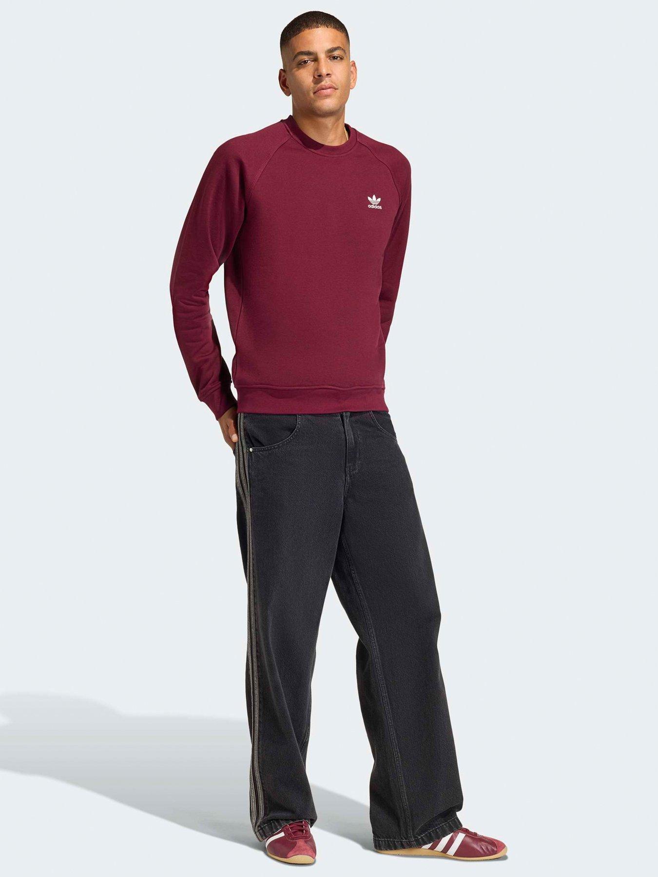 adidas-originals-mens-trefoil-essentials-crew-sweat-red-dark-redback