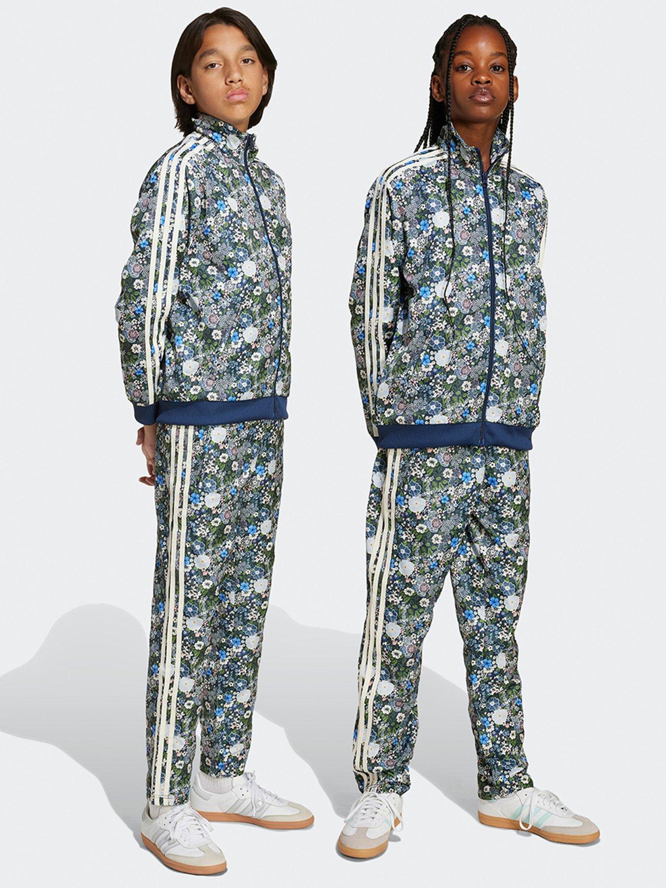 Image 1 of 6 of adidas Originals Junior Boys Firebird Liberty Tracksuit Pants - Blue