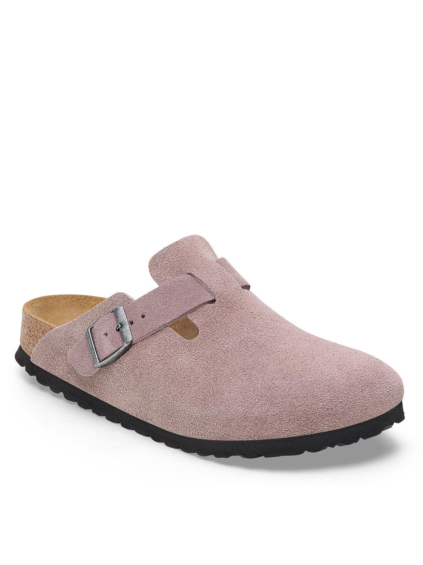 Birkenstock Boston Suede Leather Clog - Faded Purple