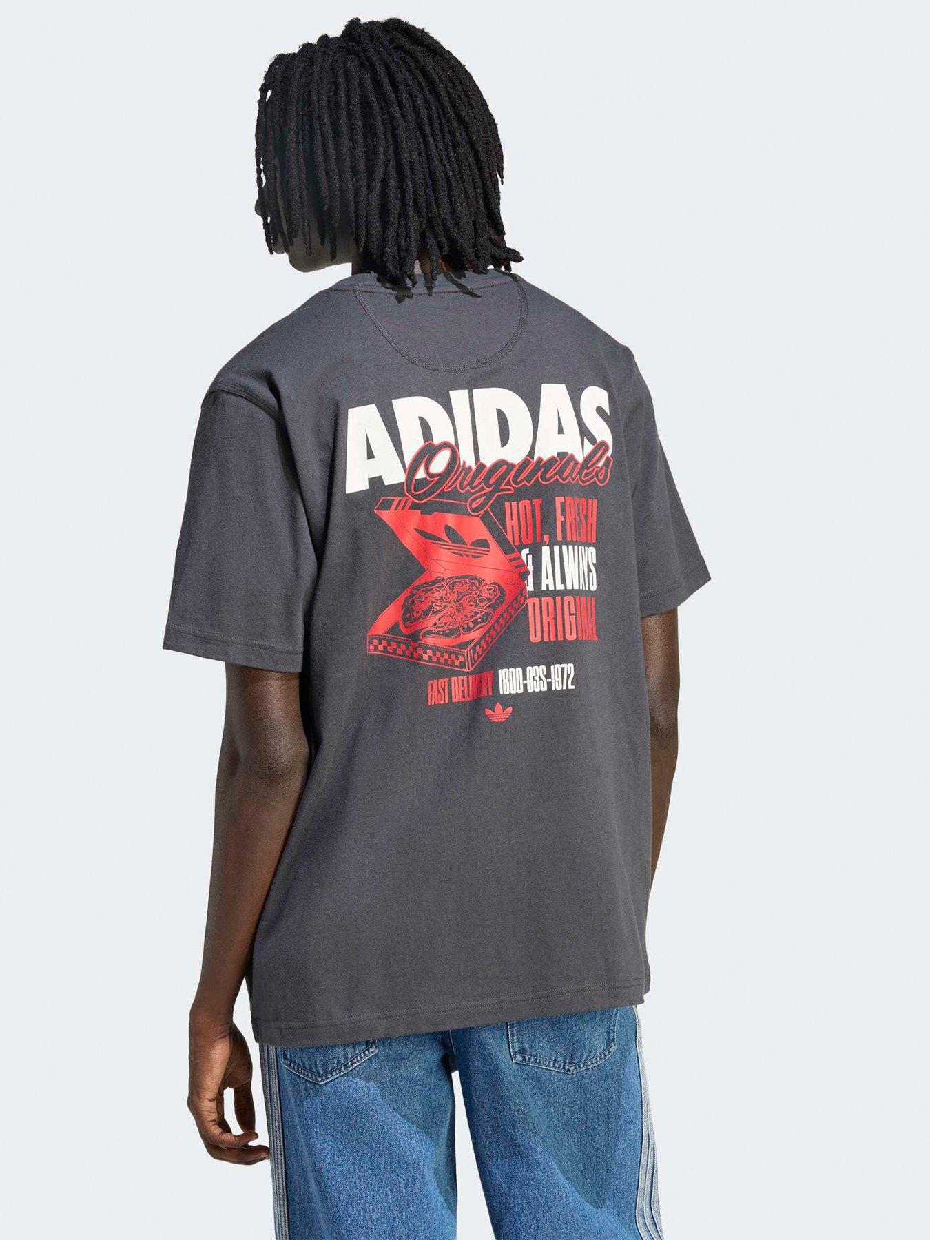 adidas Originals Men's Pizza Box T-Shirt  - Grey