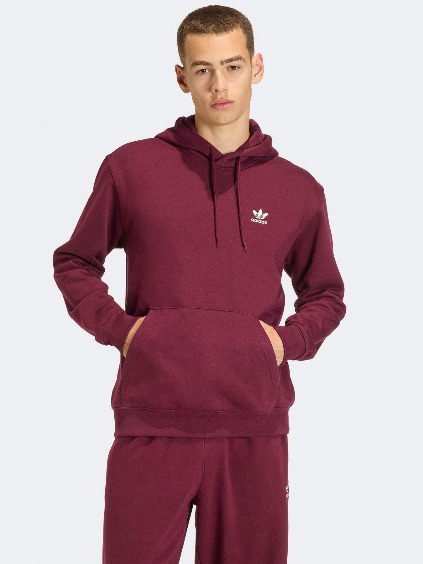 adidas-originals-mens-trefoil-essentials-loose-hoodie-dark-red
