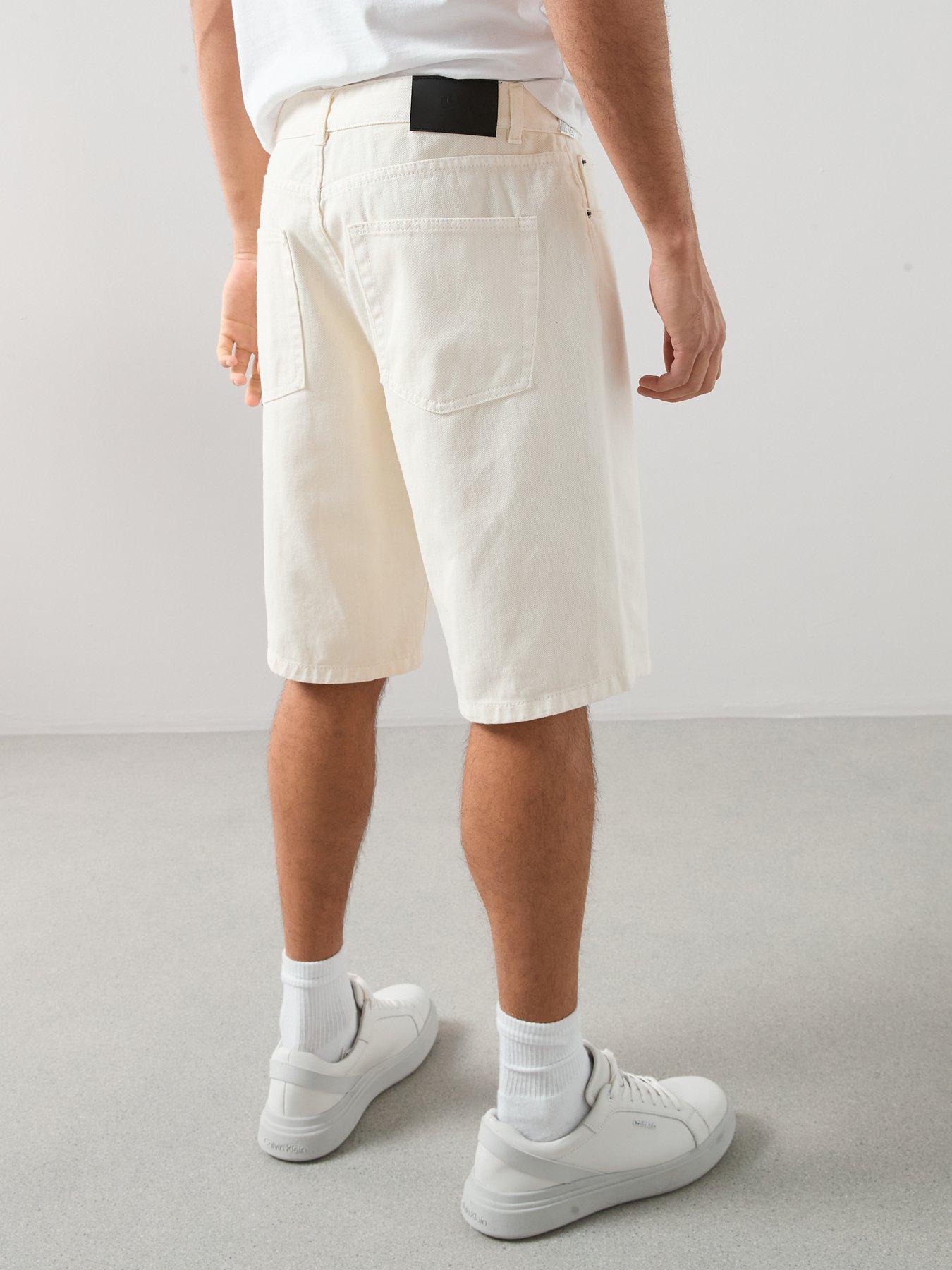 Image 2 of 7 of The Very Collection Regular Fit Denim Shorts - Ecru