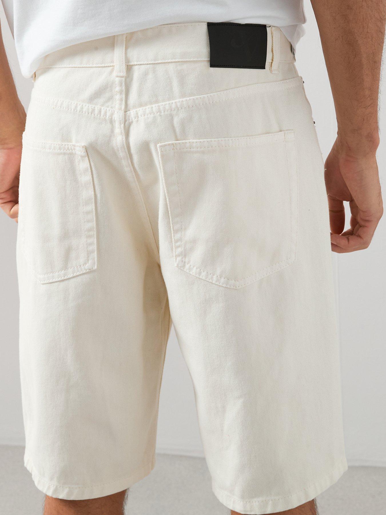 Image 5 of 7 of The Very Collection Regular Fit Denim Shorts - Ecru