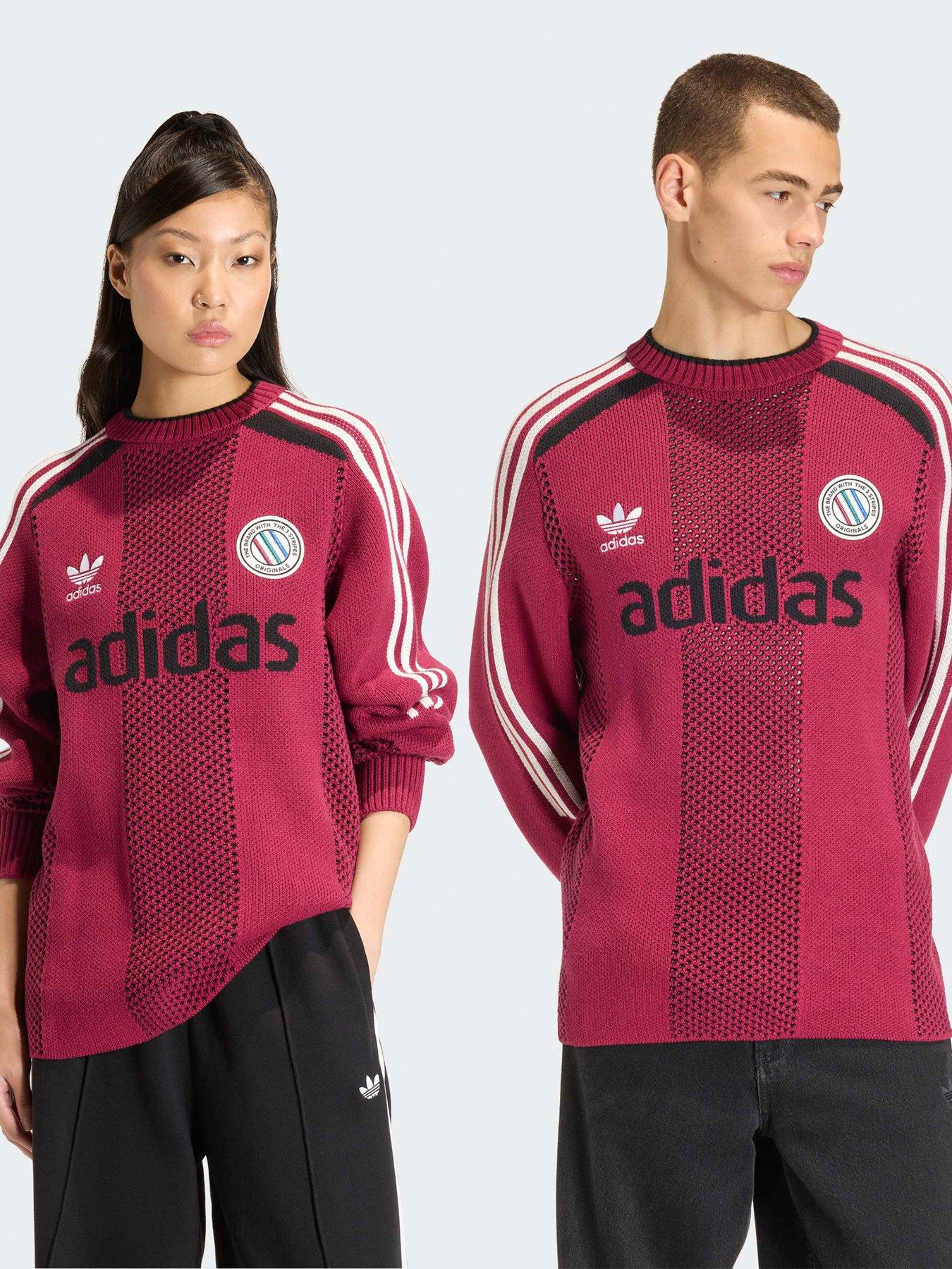 adidas Originals Adicolor Blokecore Longsleeves Lightweight Pullover - Burgundy