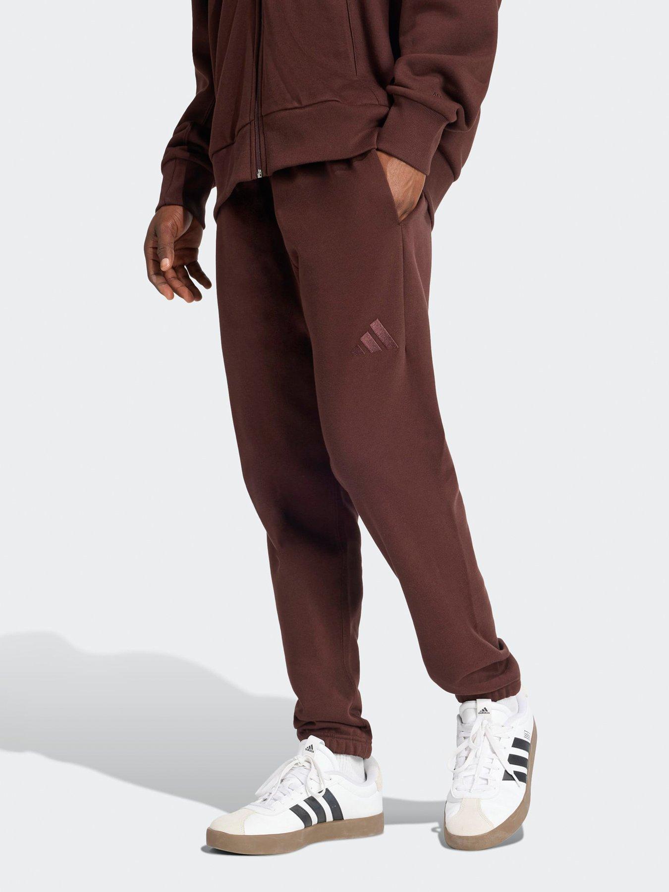 adidas Sportswear Mens All Szn Fleece Regular Tapered Joggers - Brown