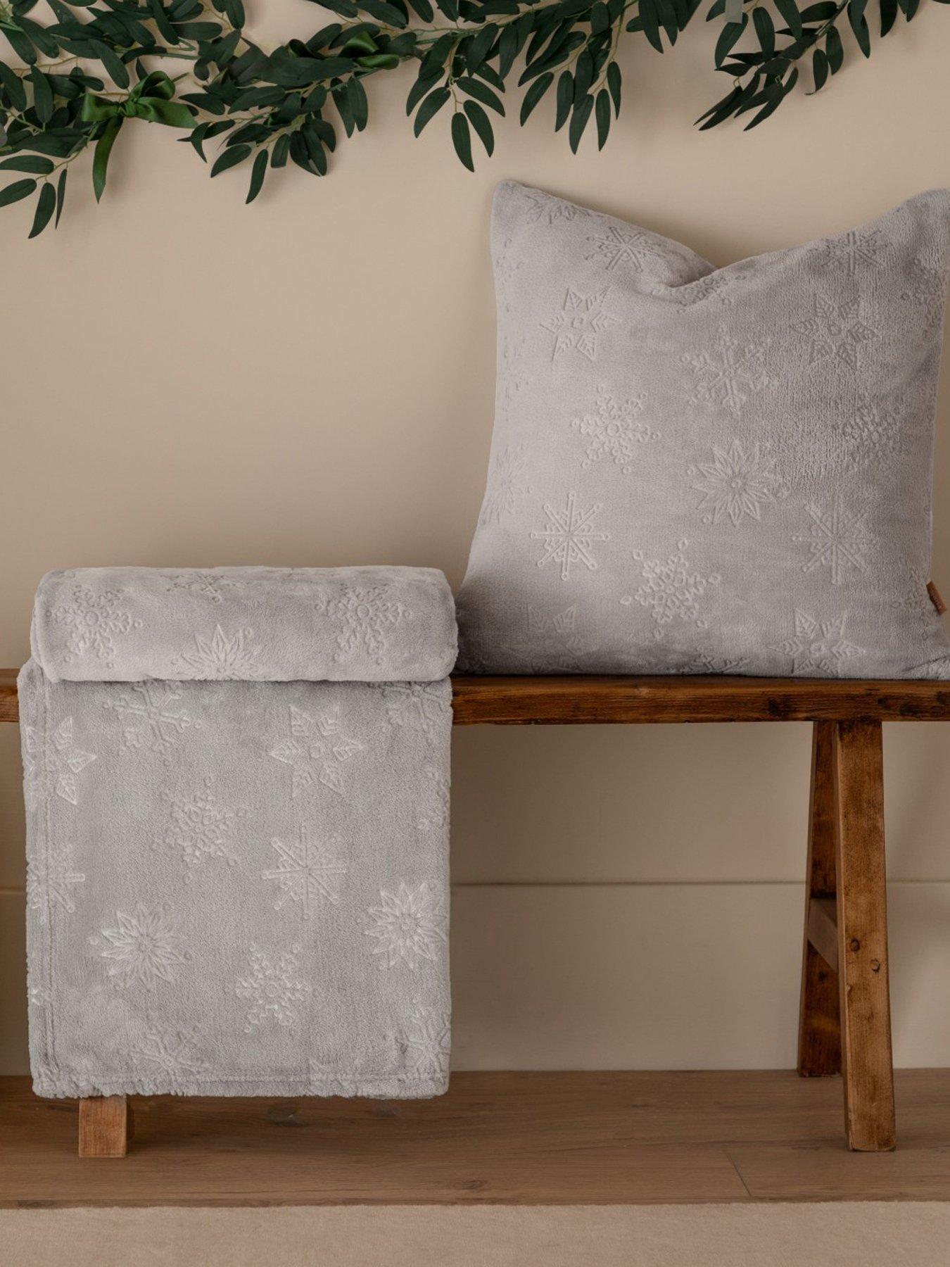 Image 5 of 5 of Furn Snowflakes 50x50 Polyester Cushion Grey