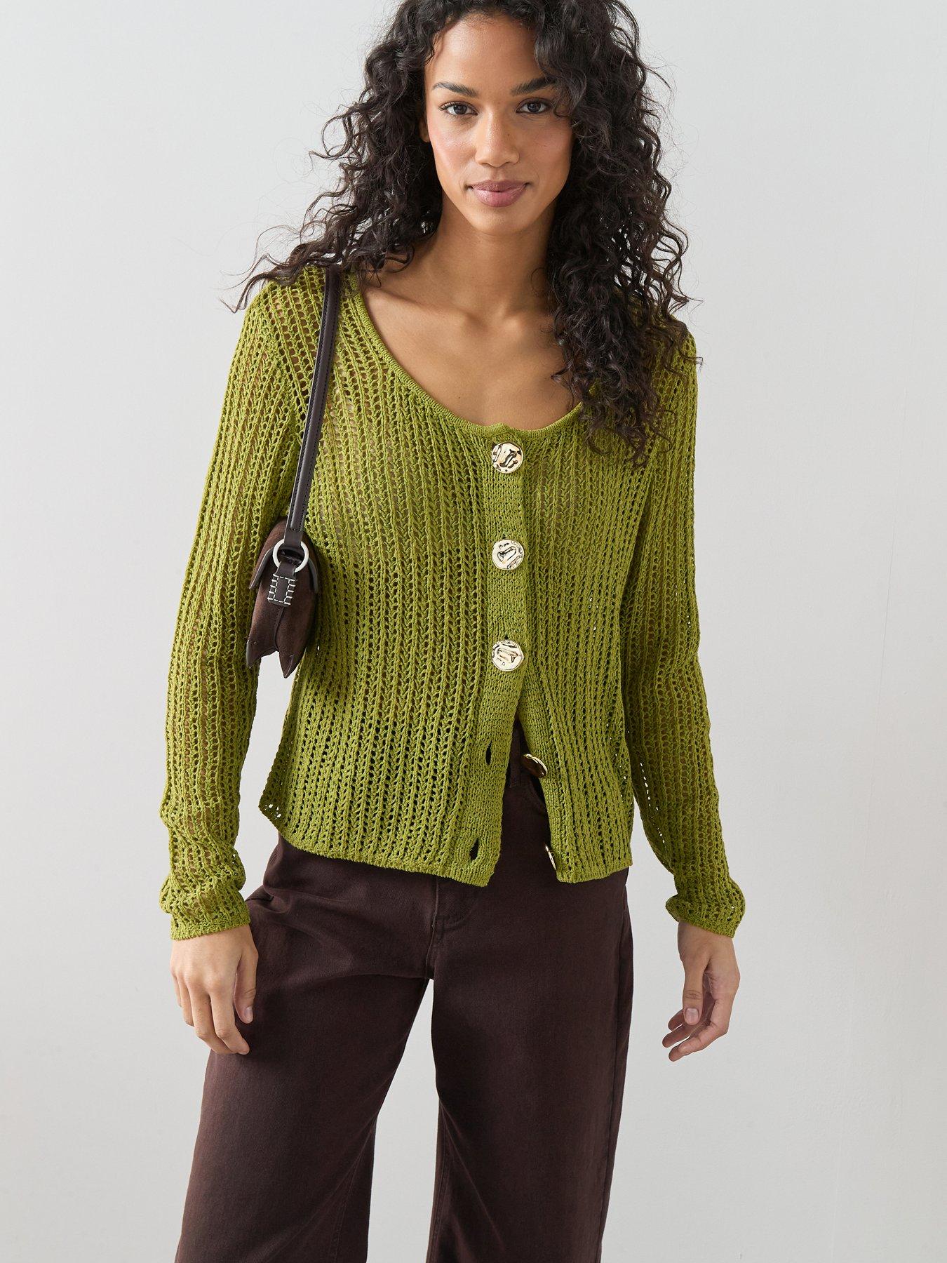 the-very-collection-scoop-neck-crochet-cardigan-chartreusefront