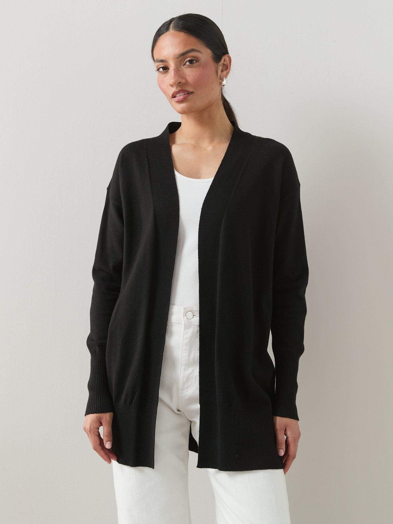 Image 1 of 6 of The Very Collection Classic Comfort Edge To Edge Cardigan - Black