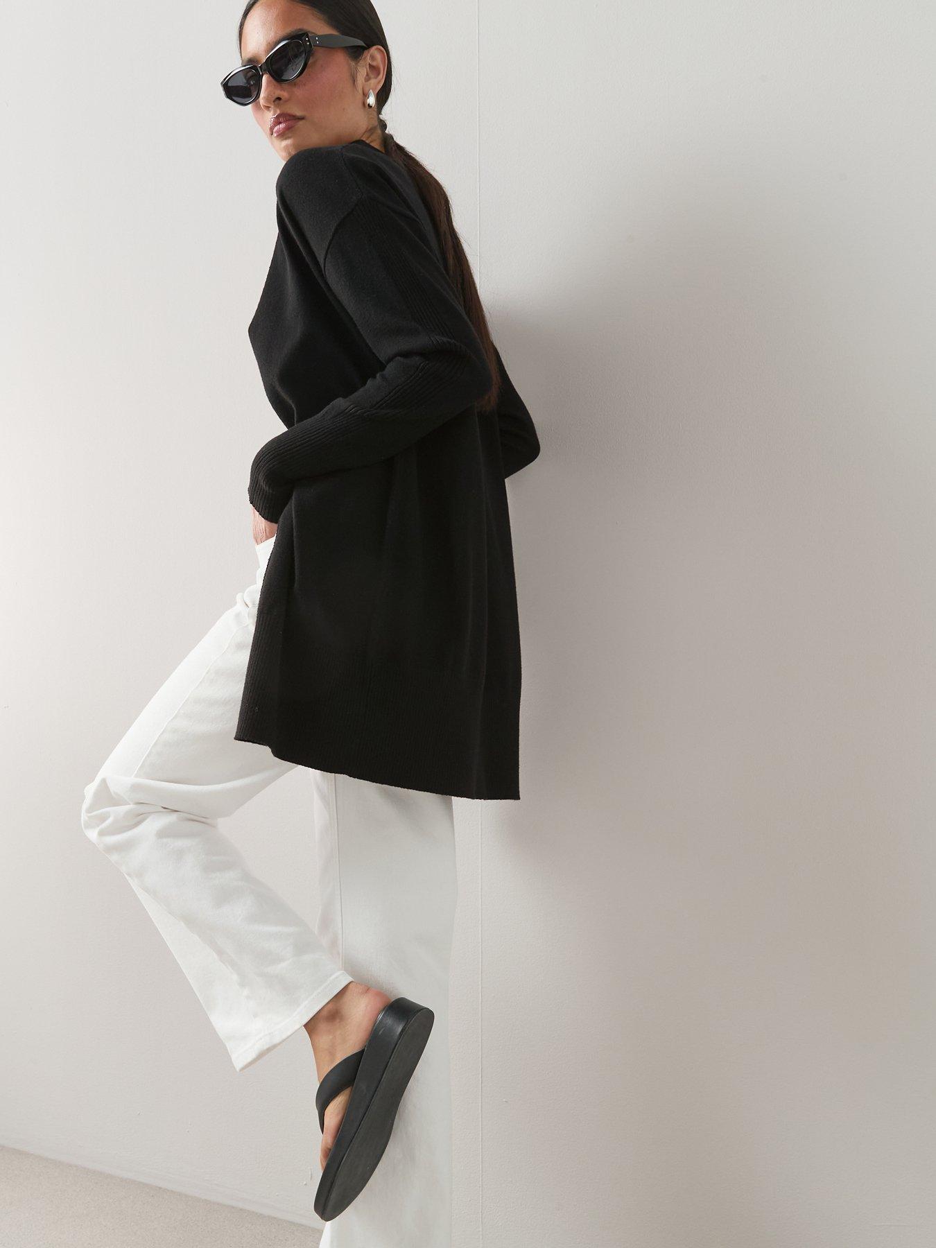 Image 2 of 6 of The Very Collection Classic Comfort Edge To Edge Cardigan - Black