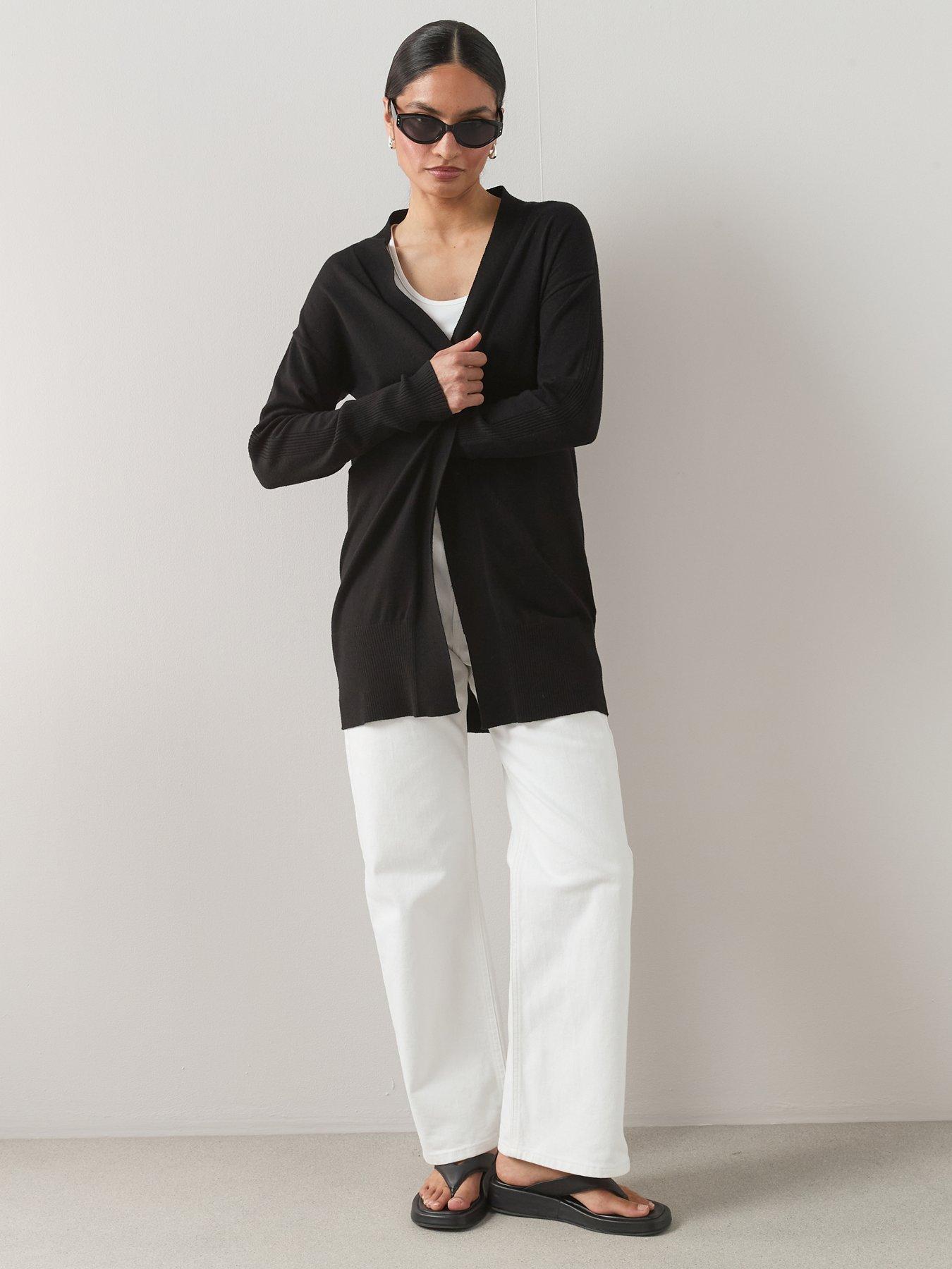 Image 3 of 6 of The Very Collection Classic Comfort Edge To Edge Cardigan - Black