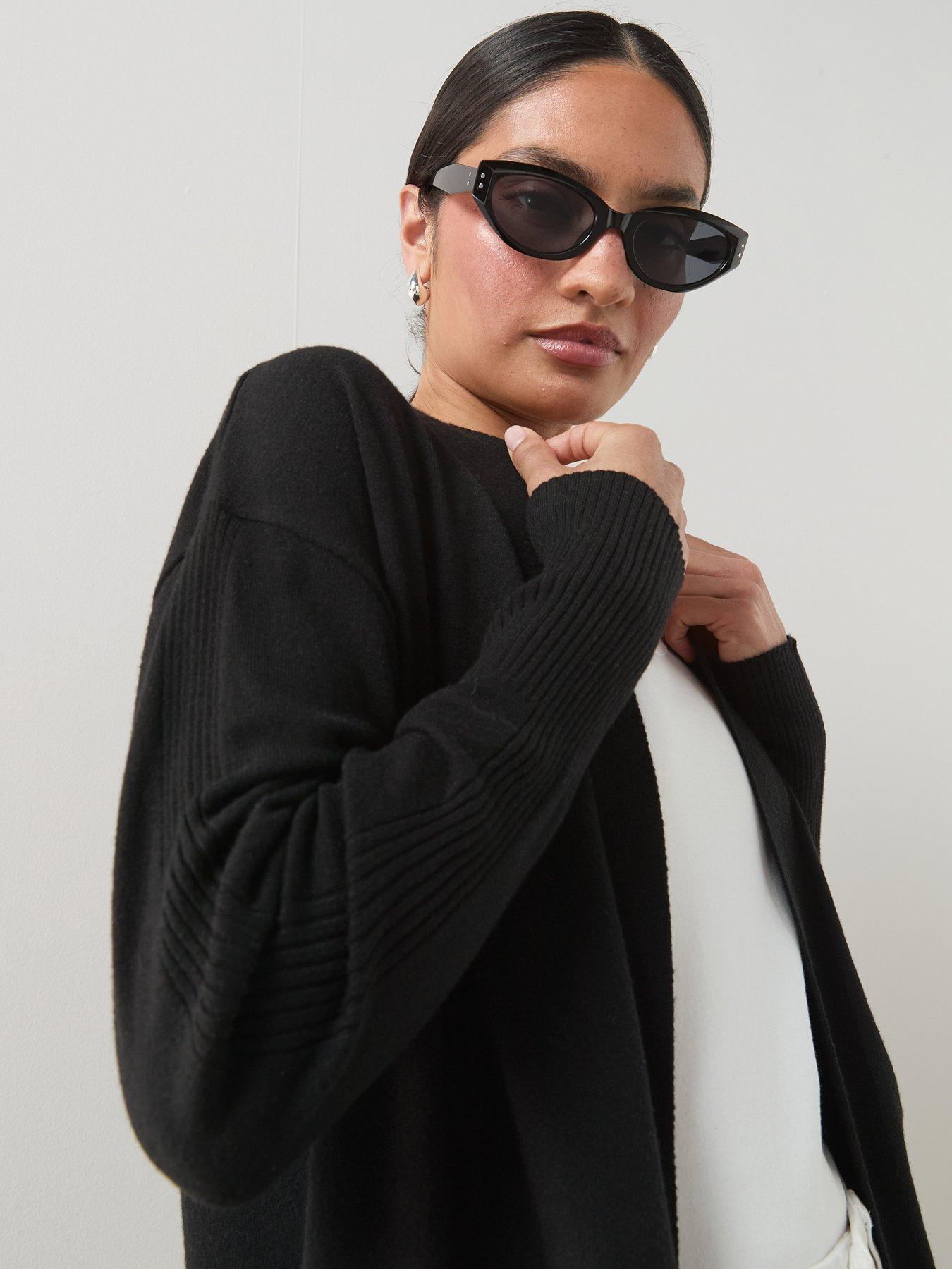 Image 4 of 6 of The Very Collection Classic Comfort Edge To Edge Cardigan - Black
