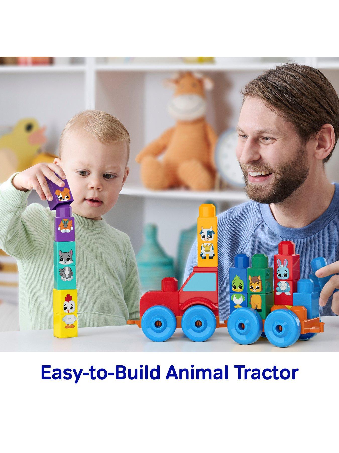 Image 4 of 7 of Mega Bloks First Builders Build &amp; Match Animal Tractor Block Toy (30 Pcs)