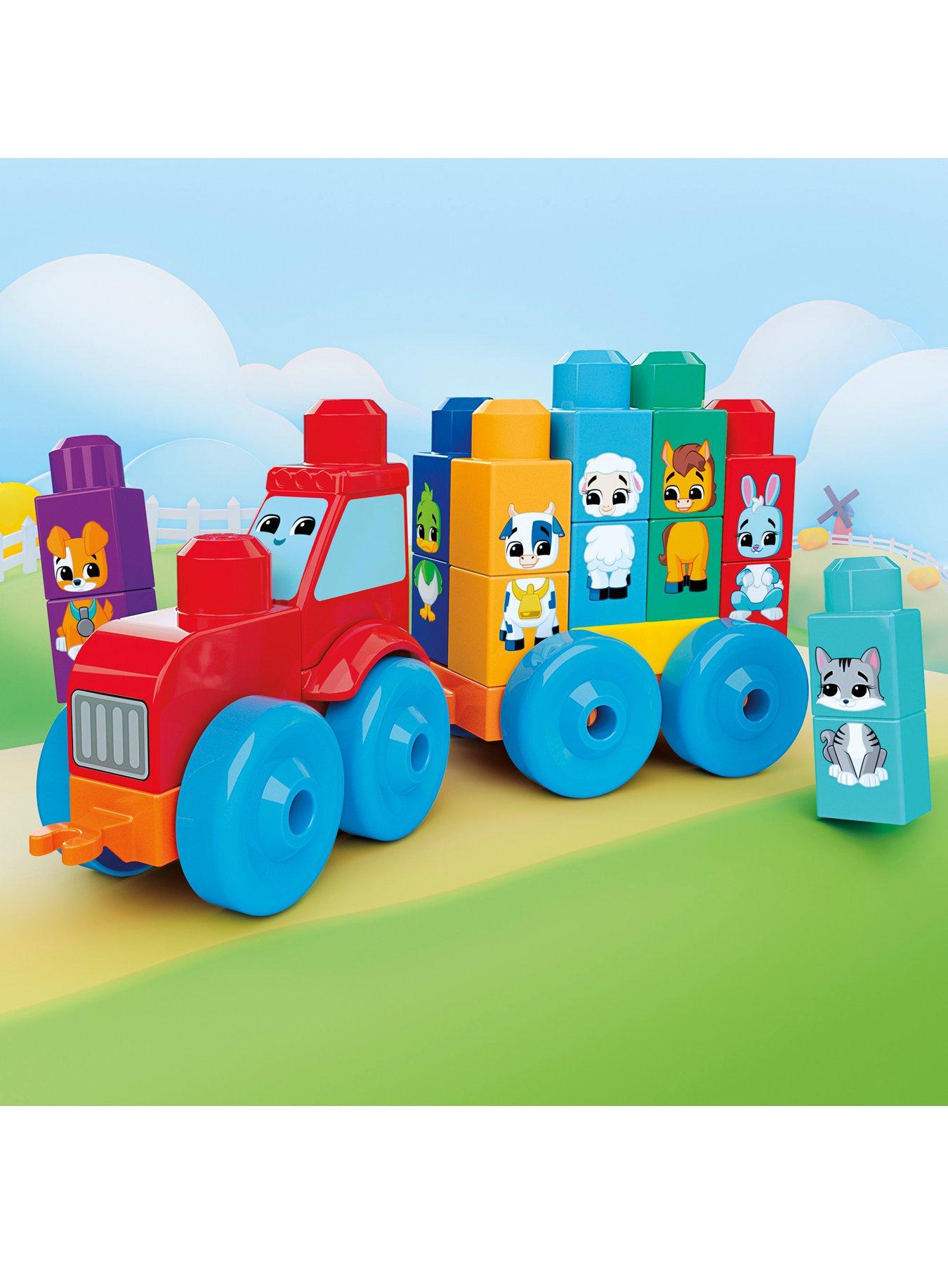 Image 6 of 7 of Mega Bloks First Builders Build &amp; Match Animal Tractor Block Toy (30 Pcs)
