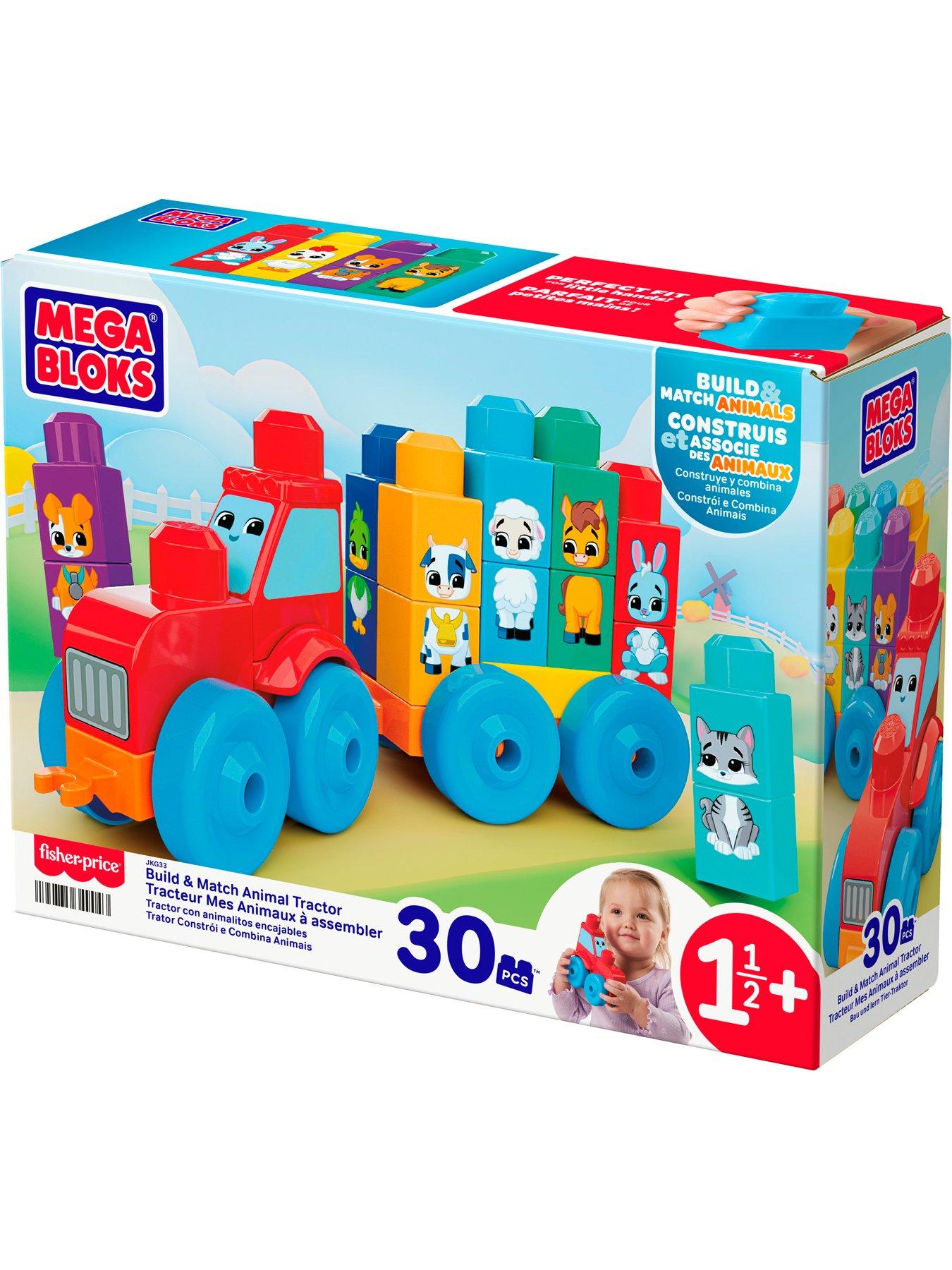Image 7 of 7 of Mega Bloks First Builders Build &amp; Match Animal Tractor Block Toy (30 Pcs)