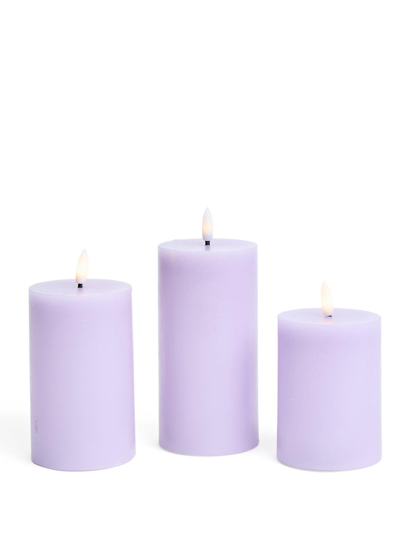 Image 2 of 4 of The Very Collection S/3 LED CANDLE- lilac