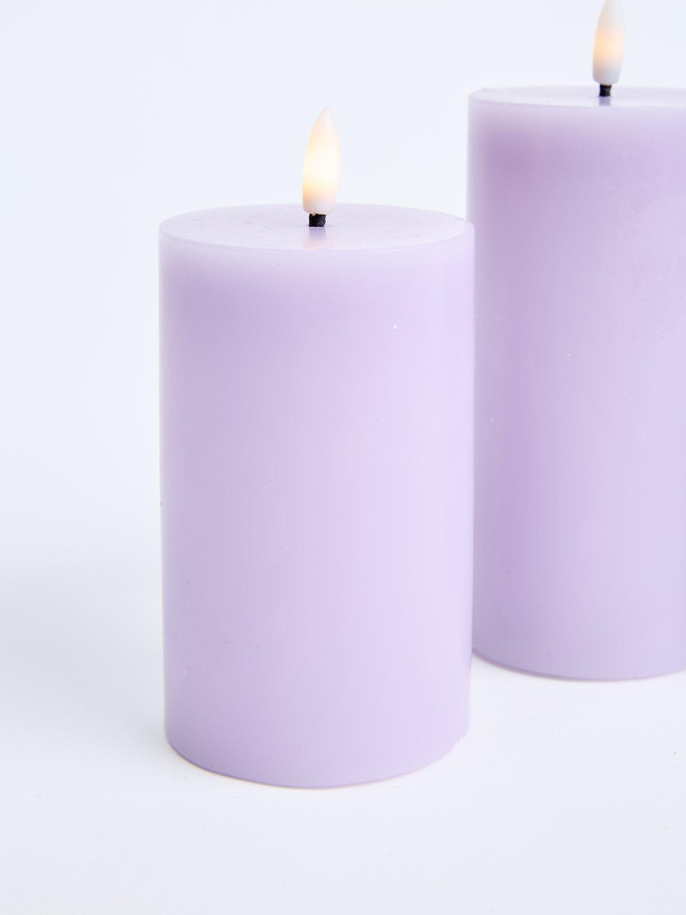 Image 3 of 4 of The Very Collection S/3 LED CANDLE- lilac