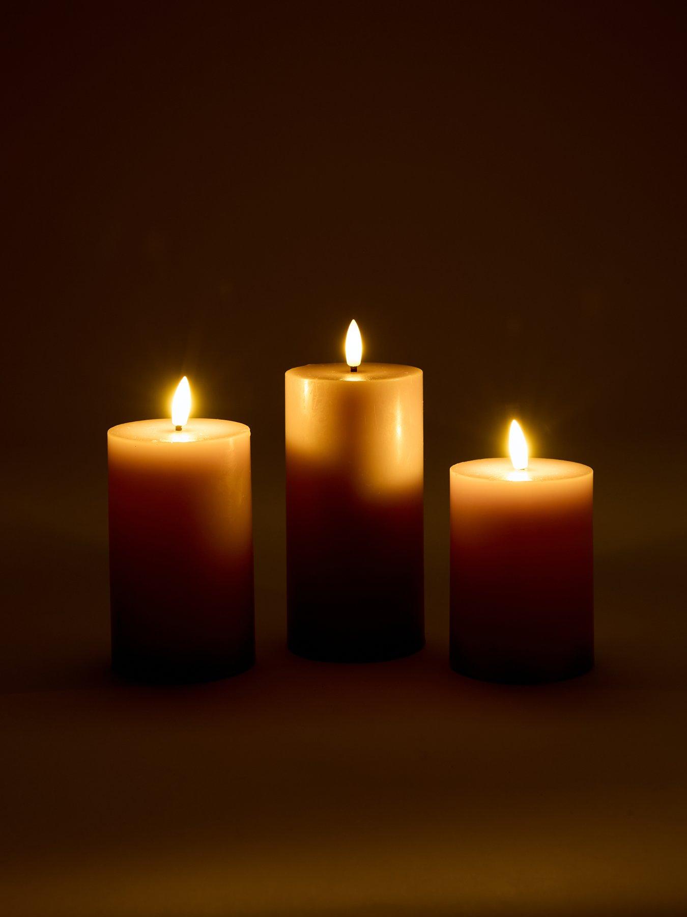 Image 4 of 4 of The Very Collection S/3 LED CANDLE- lilac
