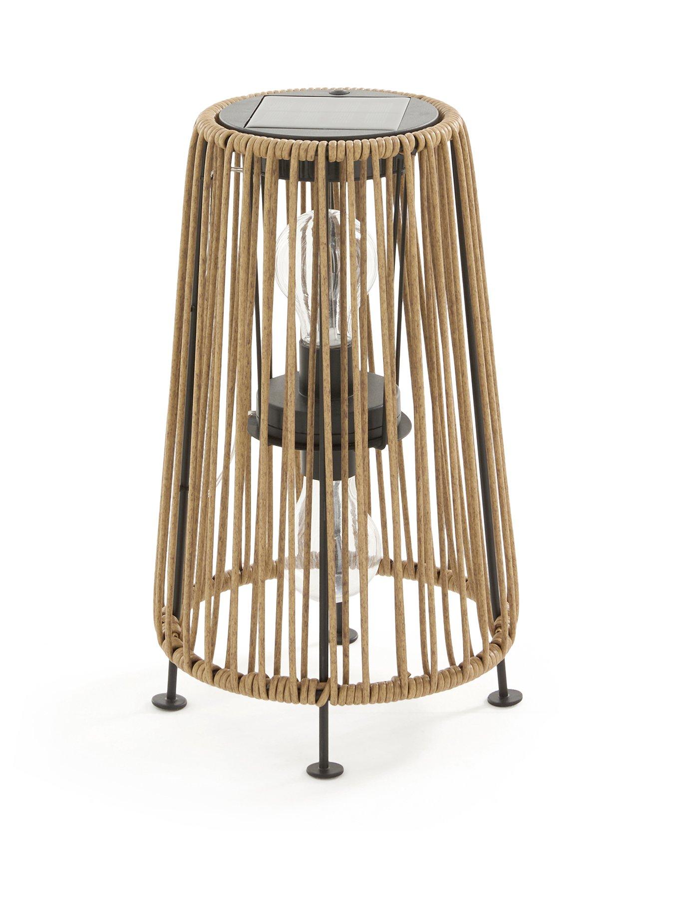 Image 2 of 6 of The Very Collection 35cm Small Rattan Solar Lantern