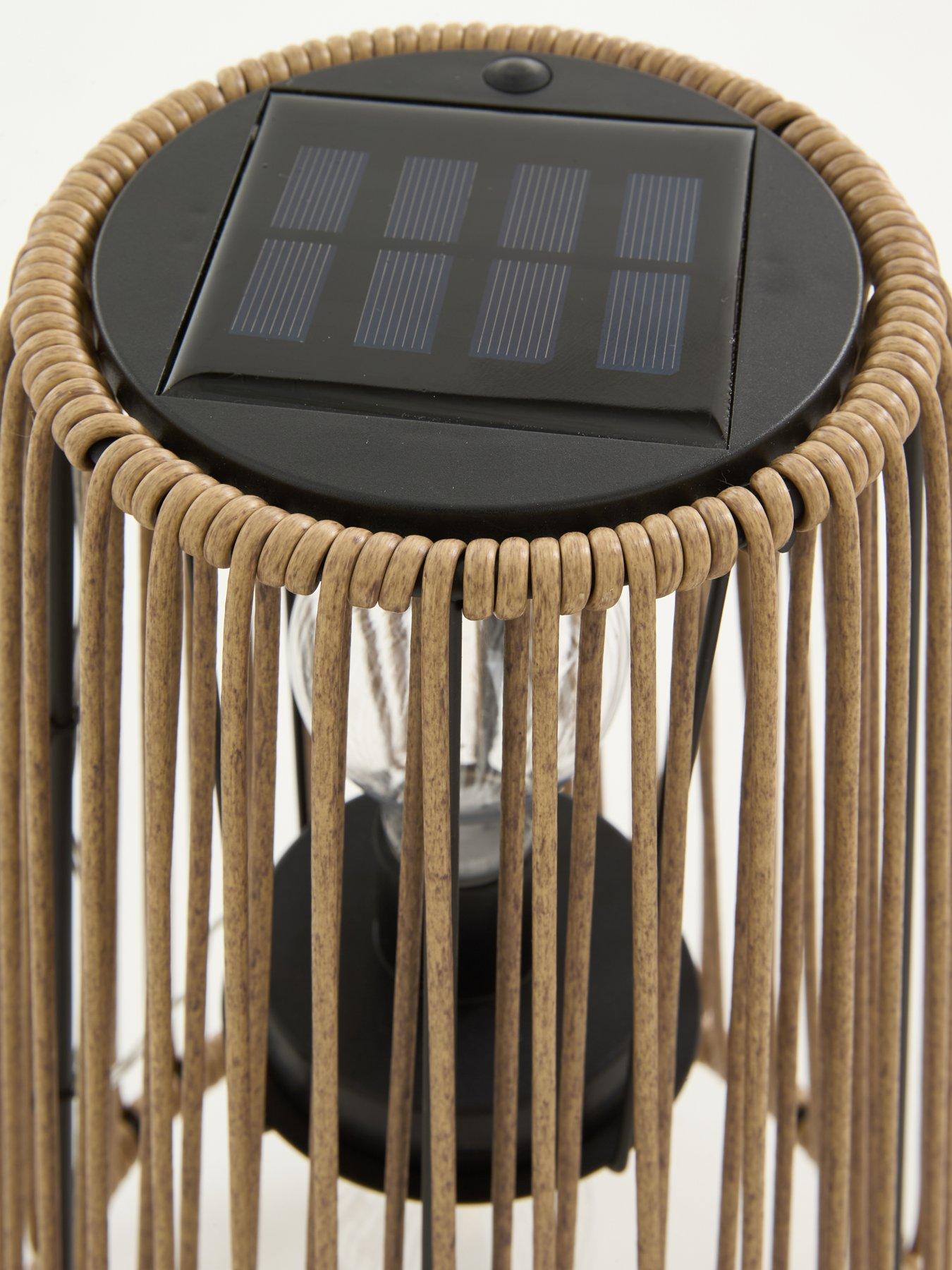 Image 5 of 6 of The Very Collection 35cm Small Rattan Solar Lantern