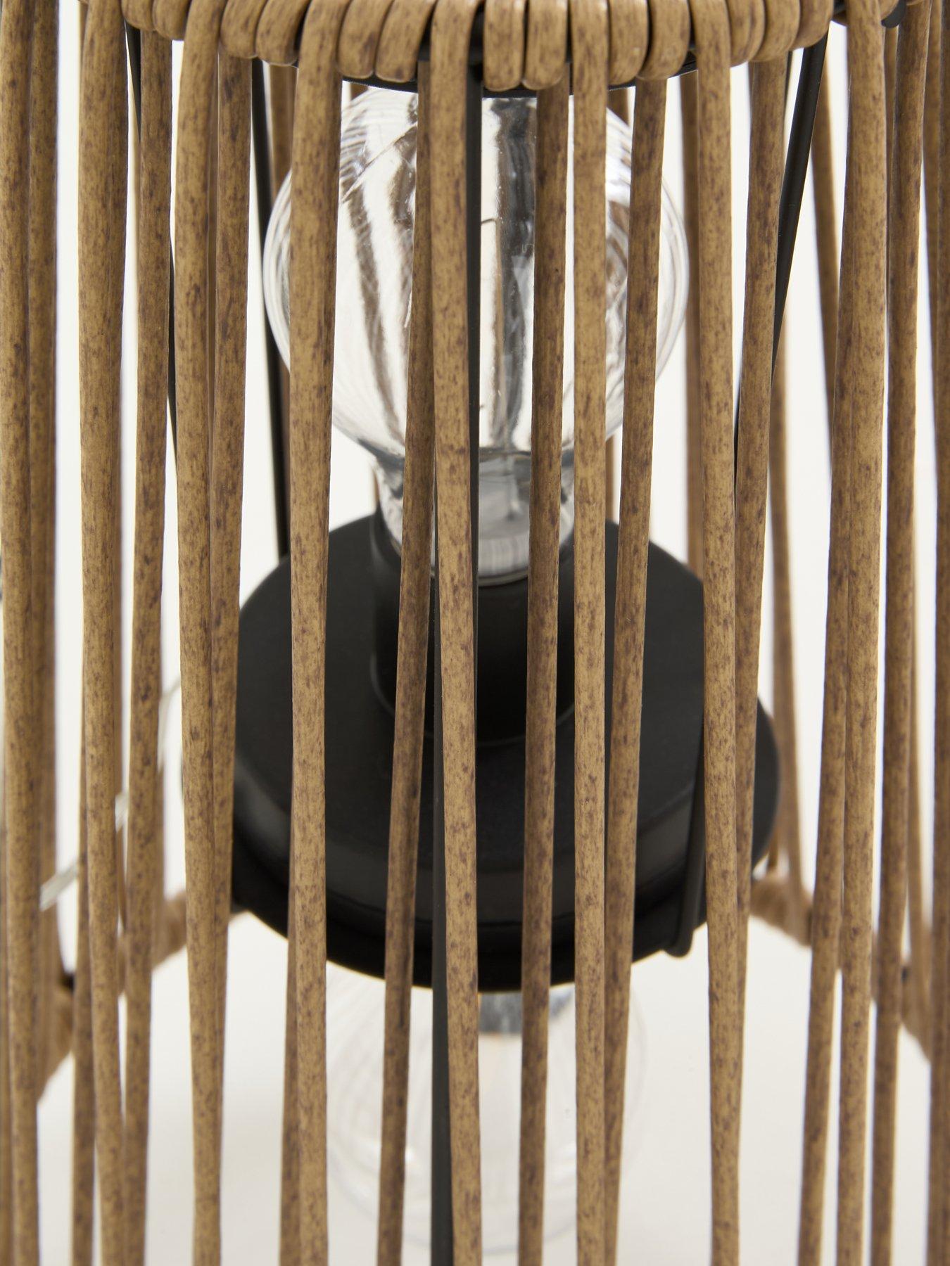 Image 6 of 6 of The Very Collection 35cm Small Rattan Solar Lantern