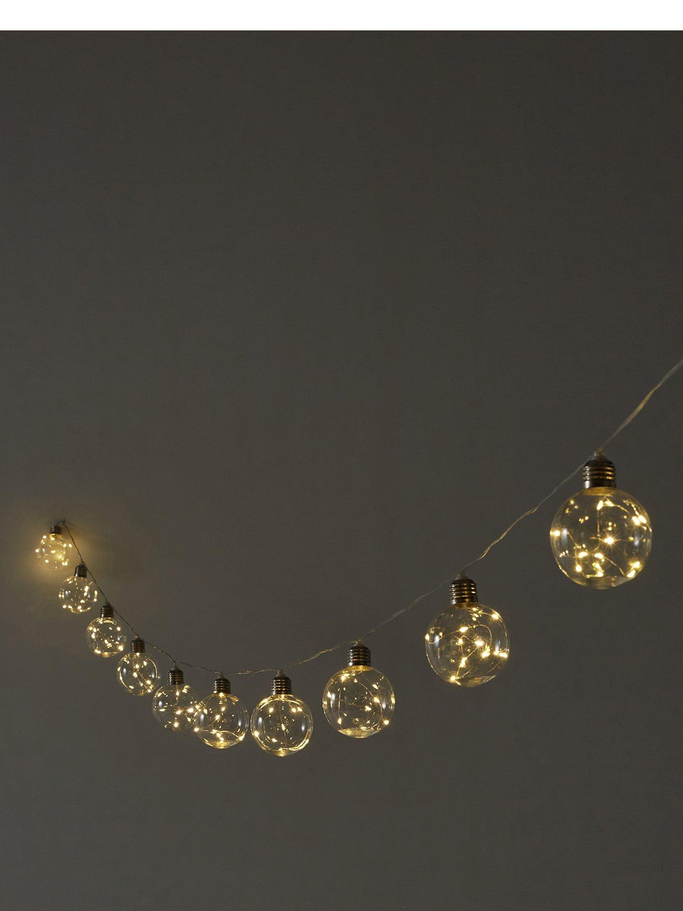 Image 2 of 4 of The Very Collection Battery-Operated Ball Garden&nbsp;String Lights&nbsp;- Warm