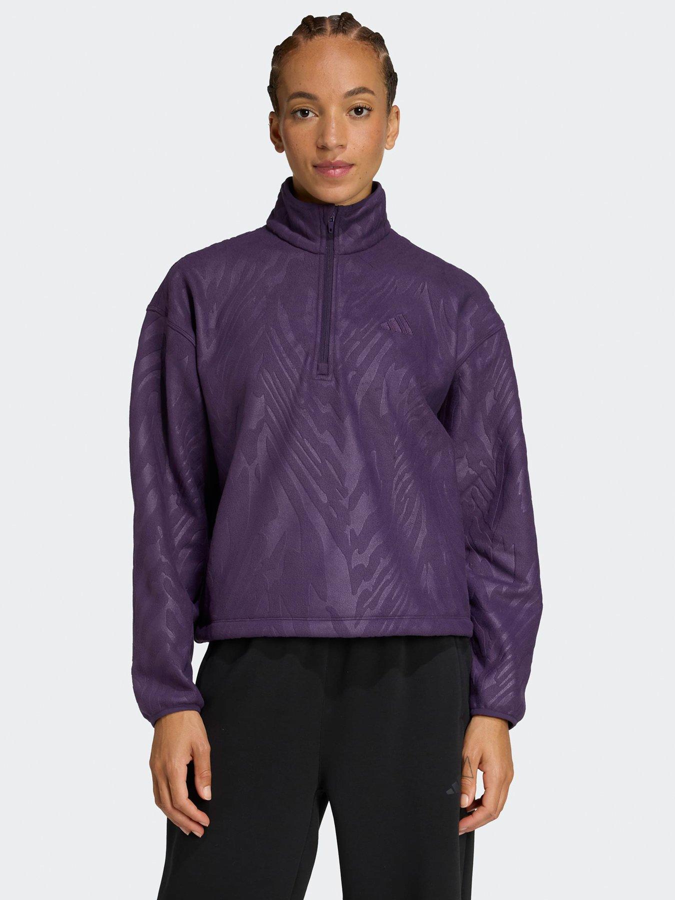 adidas Womens Training Printed Polarfleece - Purple
