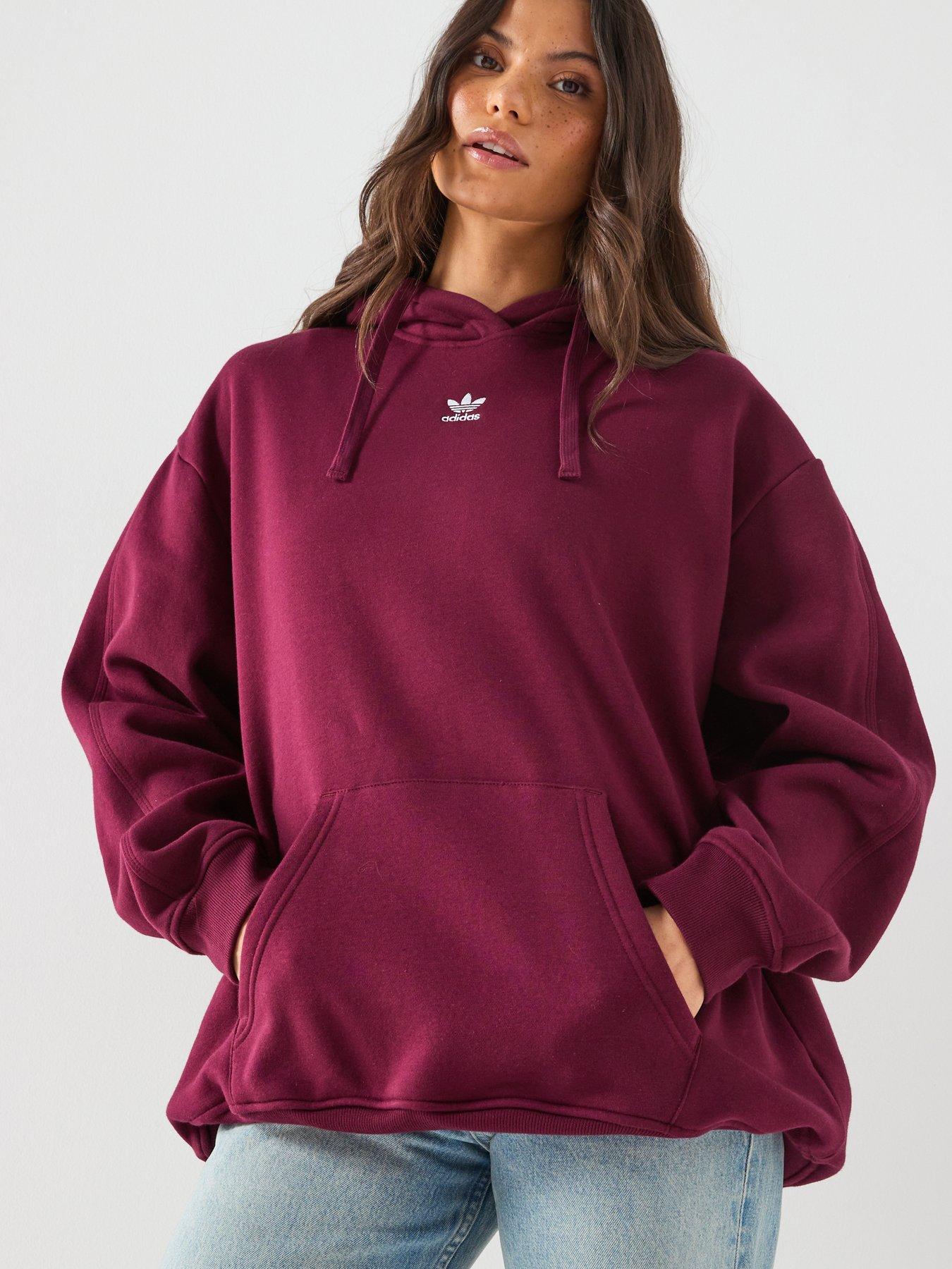 adidas-originals-womens-trefoil-essentials-hoodie-red