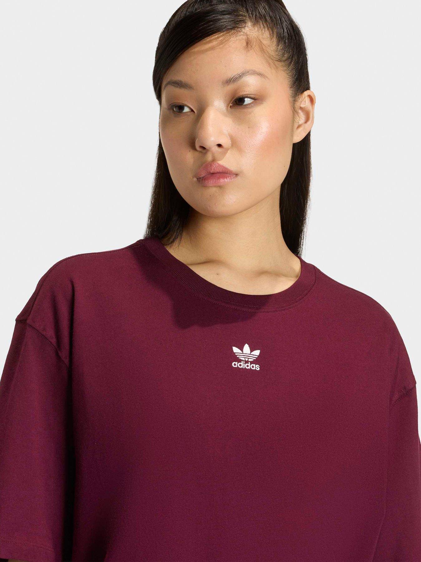 adidas-originals-womens-trefoil-essentials-boyfriend-t-shirt-dark-redoutfit