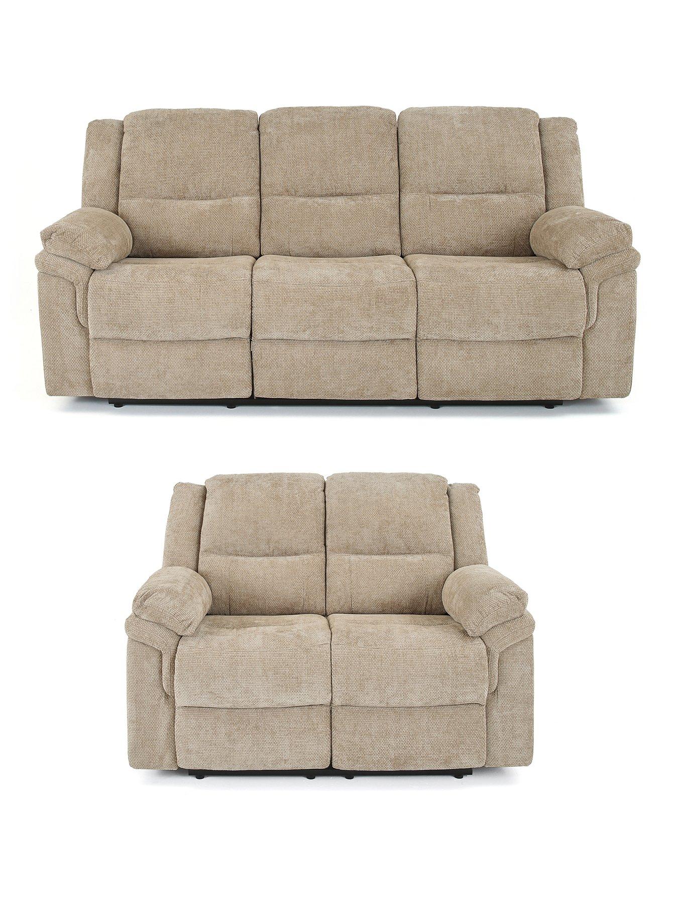 Image 2 of 7 of Albion 3 + 2 Seater Fabric Manual Recliner Sofa Set