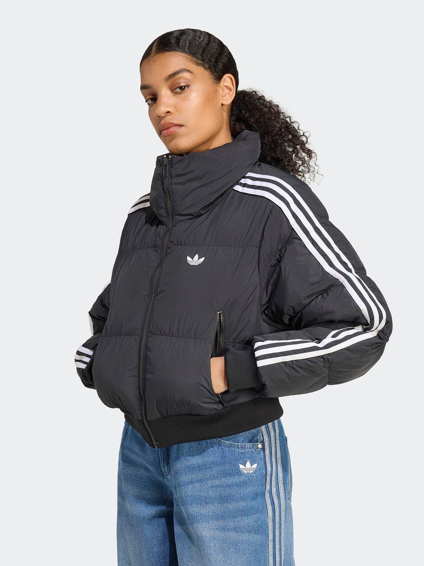 adidas Originals Womens Cropped Puffer Coat - Black