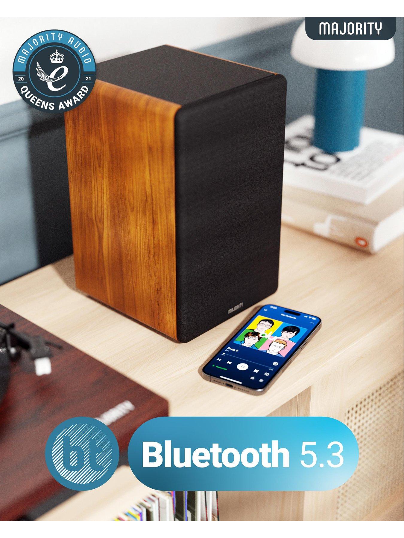 majority-d100-bookshelf-speaker-uk-brownblackoutfit