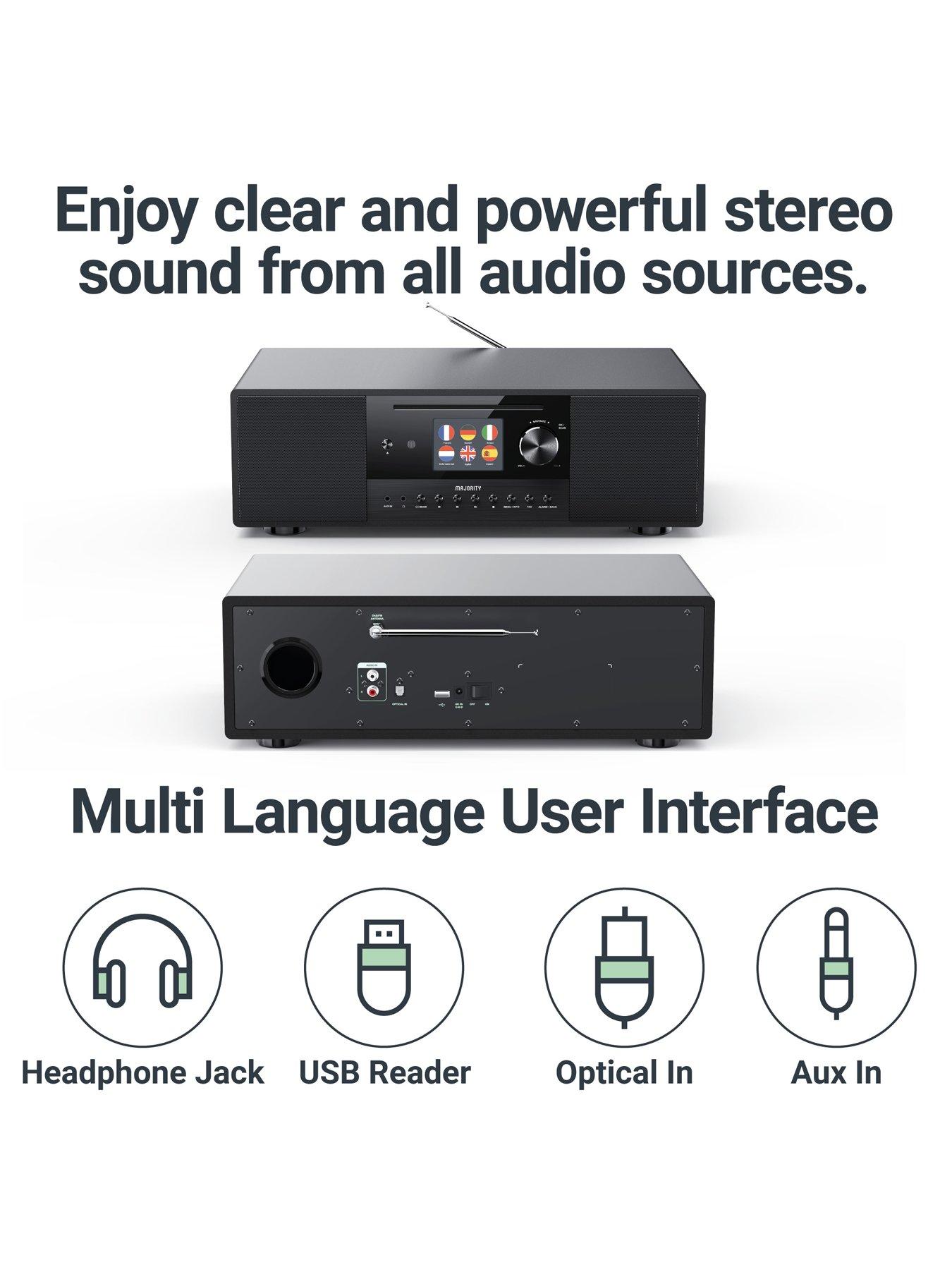 Image 6 of 8 of Majority Quadriga Music System - Black