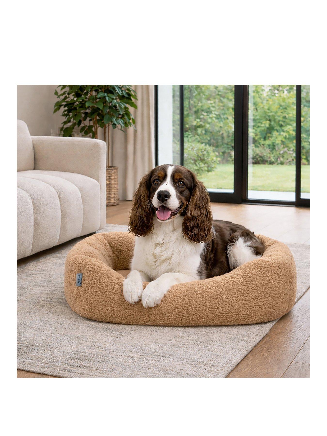 michelle-keegan-teddy-boucle-pet-box-bed--taupe