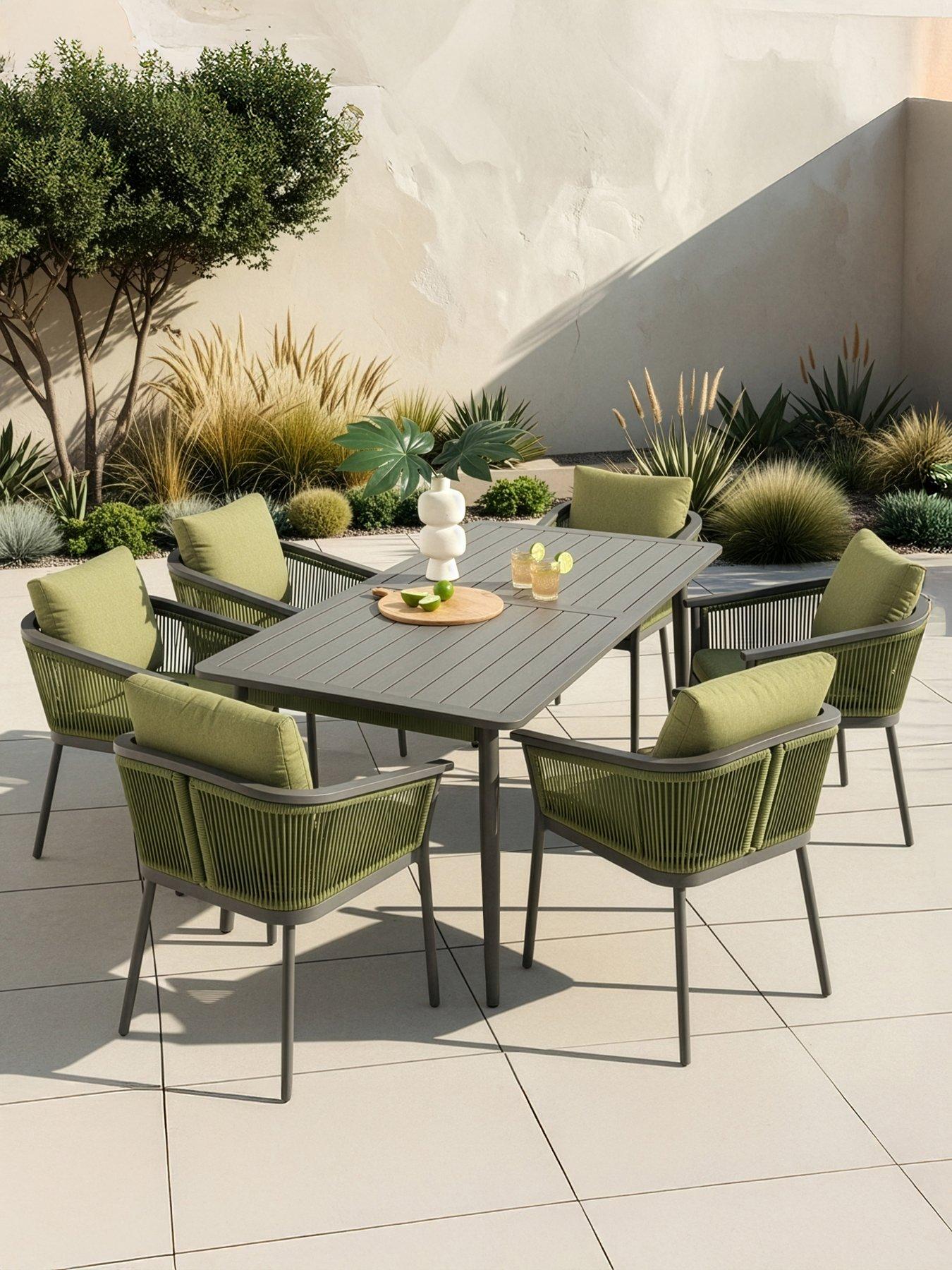 The Very Collection Calvi 6-Seater Dining Table and Chair Set