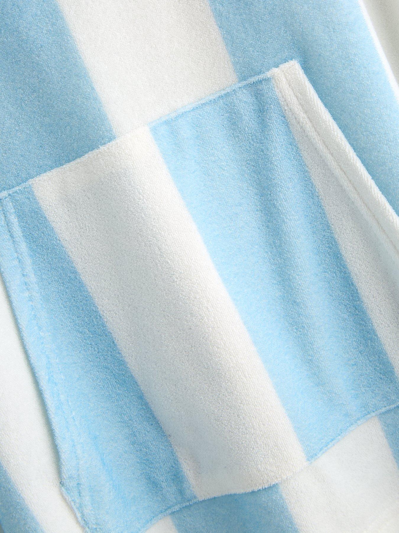 Image 3 of 5 of The Very Collection Boys Stripe Hooded Towel - Blue