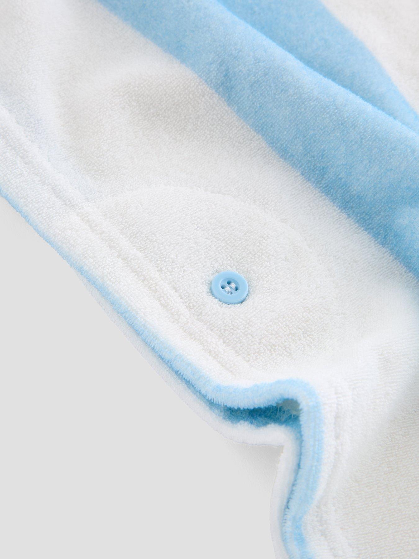 Image 4 of 5 of The Very Collection Boys Stripe Hooded Towel - Blue