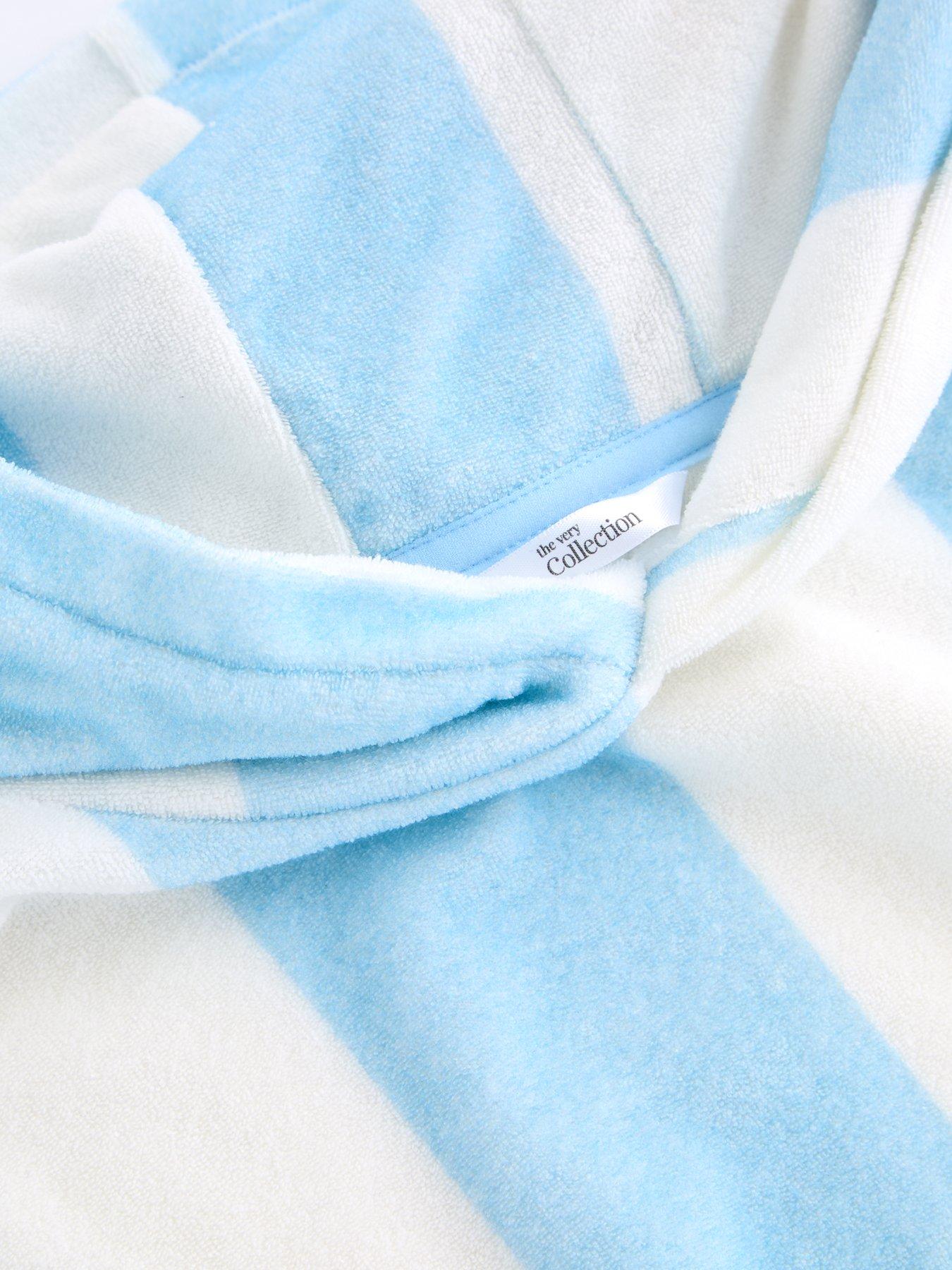 Image 5 of 5 of The Very Collection Boys Stripe Hooded Towel - Blue