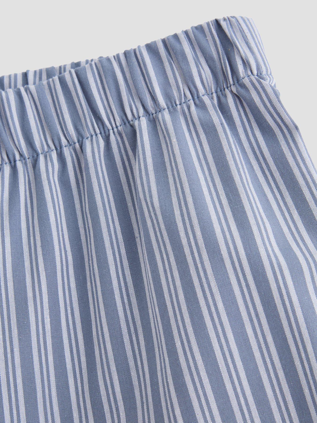 Image 4 of 5 of The Very Collection Boys Stripe Woven Shorts Pyjama Set - Blue