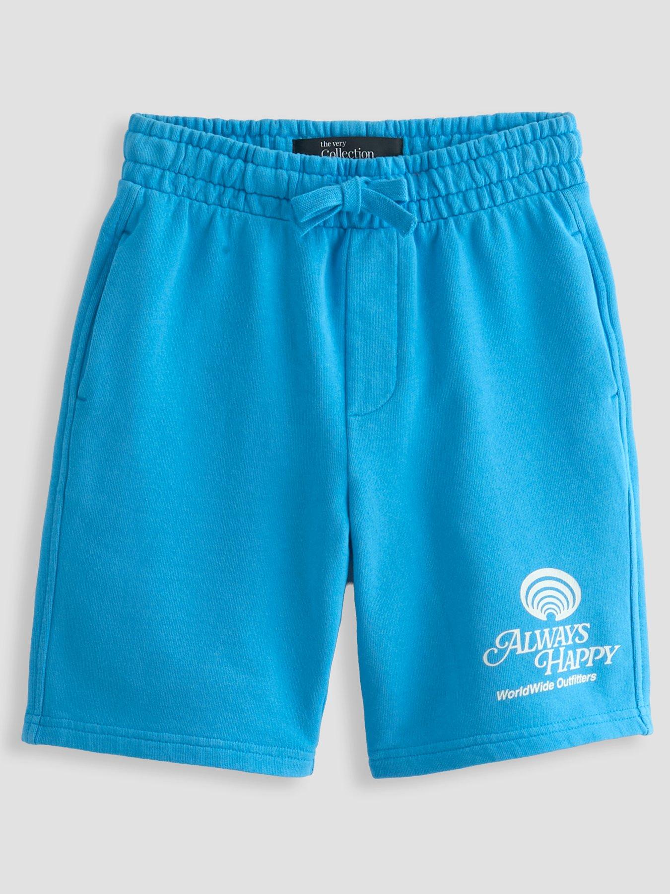 The Very Collection Boys Washed Graphic Detail Shorts - Blue